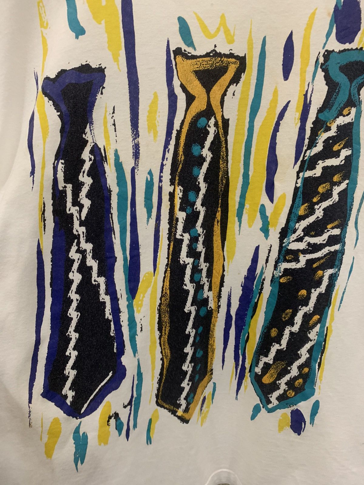 Designer × Issey Miyake × Vintage 🔥Vintage Issey Miyake “Tie photo” White Tee Size US M / EU 48-50 / 2 - 2 Thumbnail