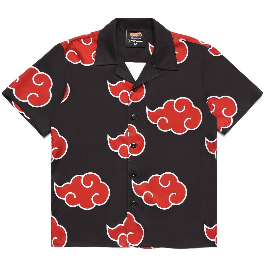 image of Hypland Naruto Akatsuki Button Up Shirt New in Black, Men's (Size 2XL)