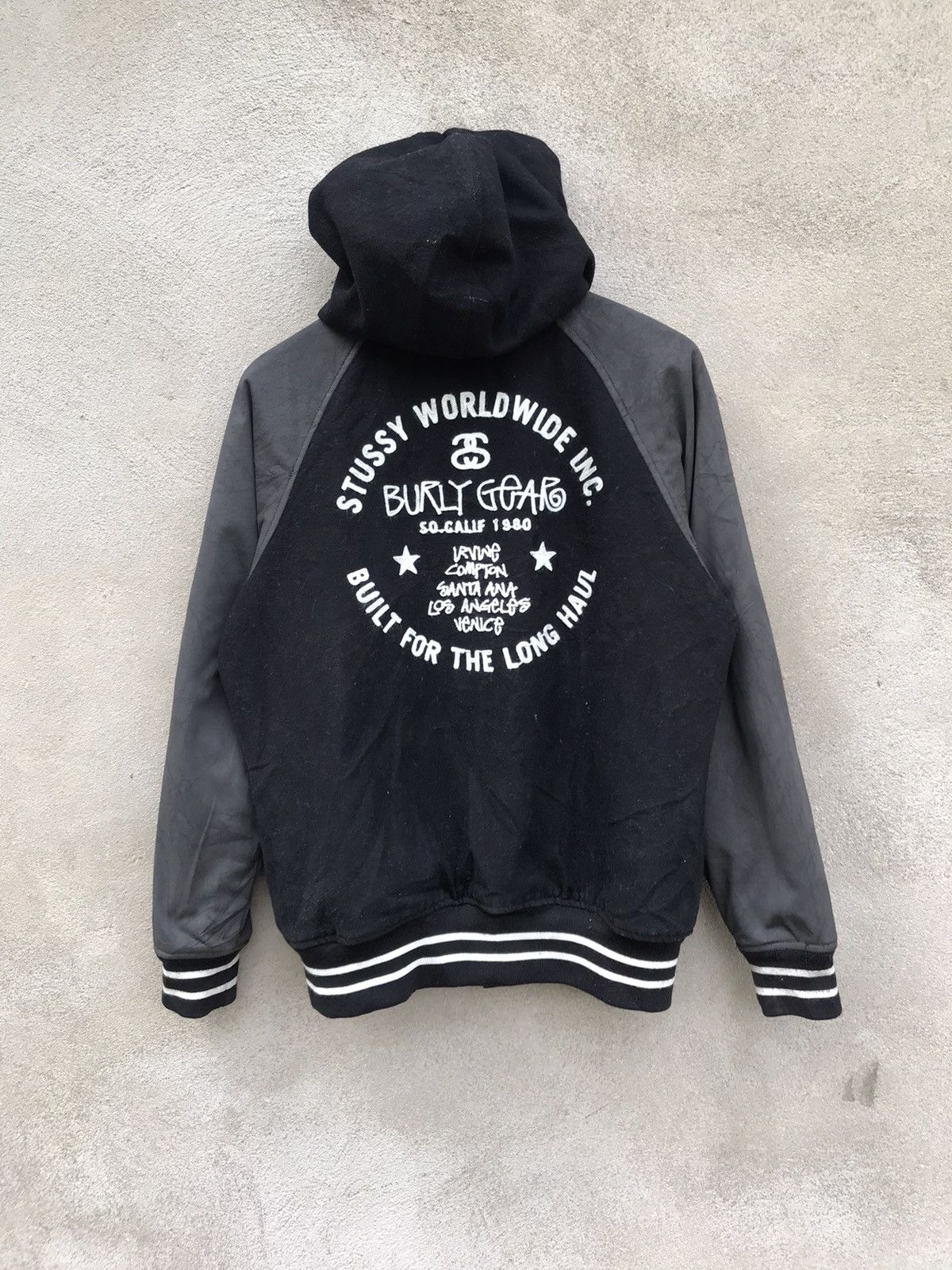 Stussy RARE VINTAGE EMBROIDERED STUSSY ONE FLAG VARSITY STYLE Size US M / EU 48-50 / 2 - 6 Thumbnail