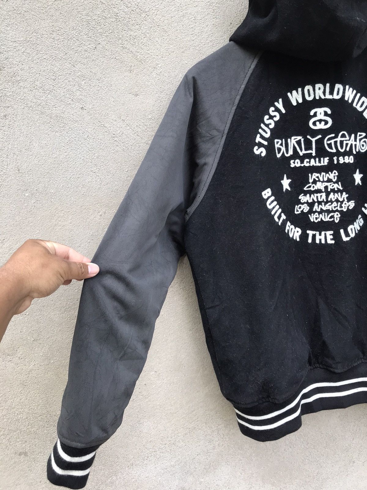Stussy RARE VINTAGE EMBROIDERED STUSSY ONE FLAG VARSITY STYLE Size US M / EU 48-50 / 2 - 10 Thumbnail