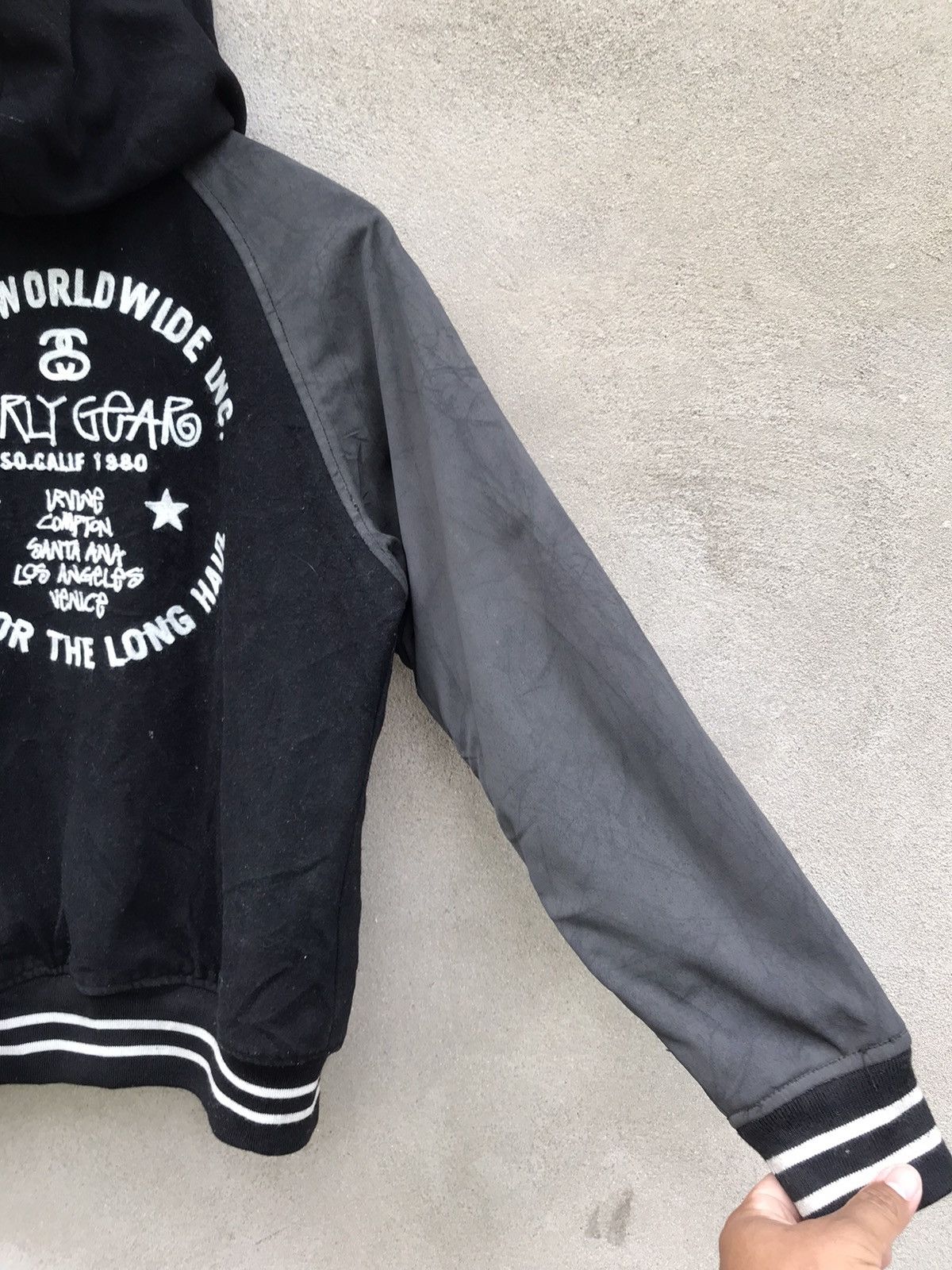 Stussy RARE VINTAGE EMBROIDERED STUSSY ONE FLAG VARSITY STYLE Size US M / EU 48-50 / 2 - 11 Thumbnail