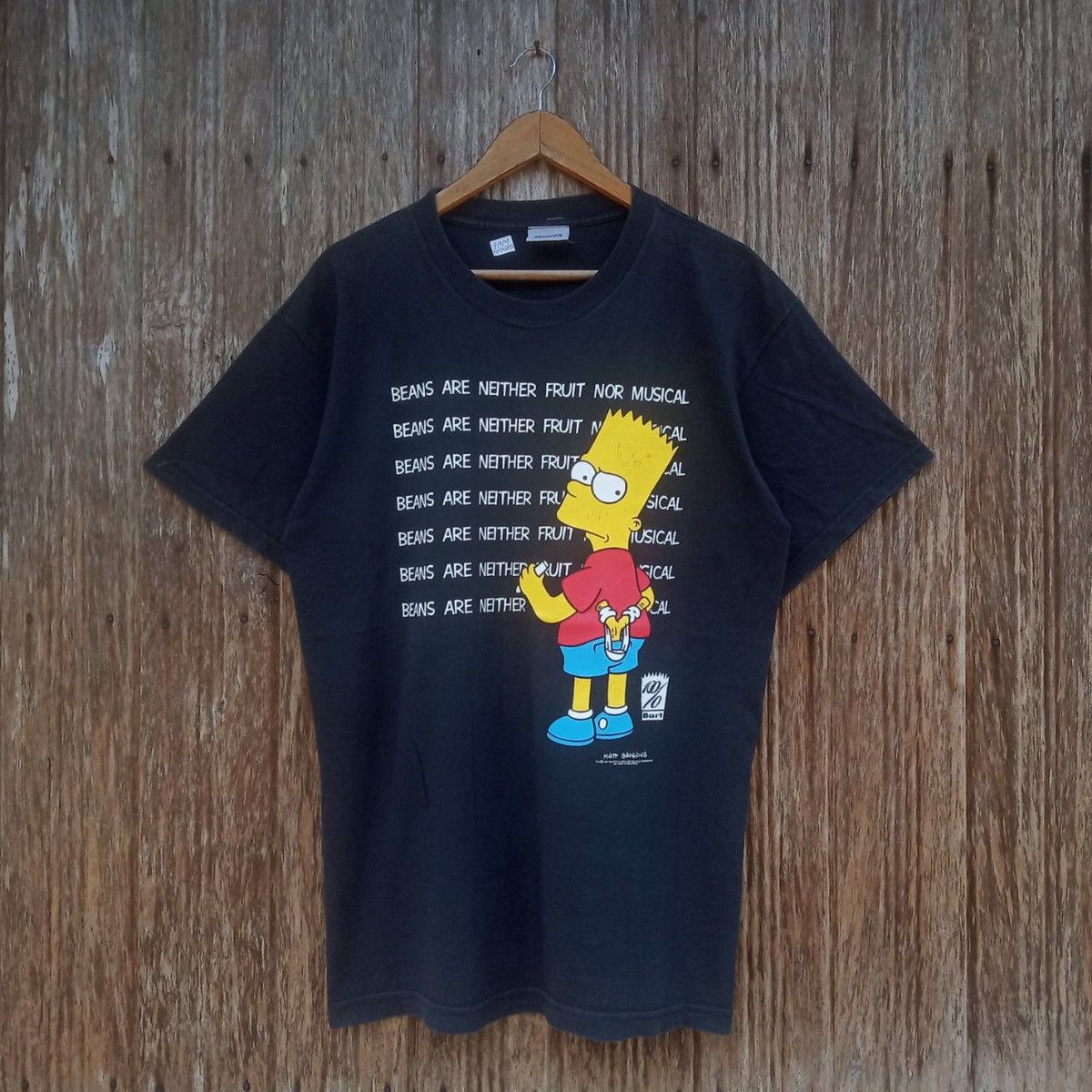 image of Cartoon Network x The Simpsons Vintage Bart Simpson Matt Groening By Stanley Desantis in Black (Siz