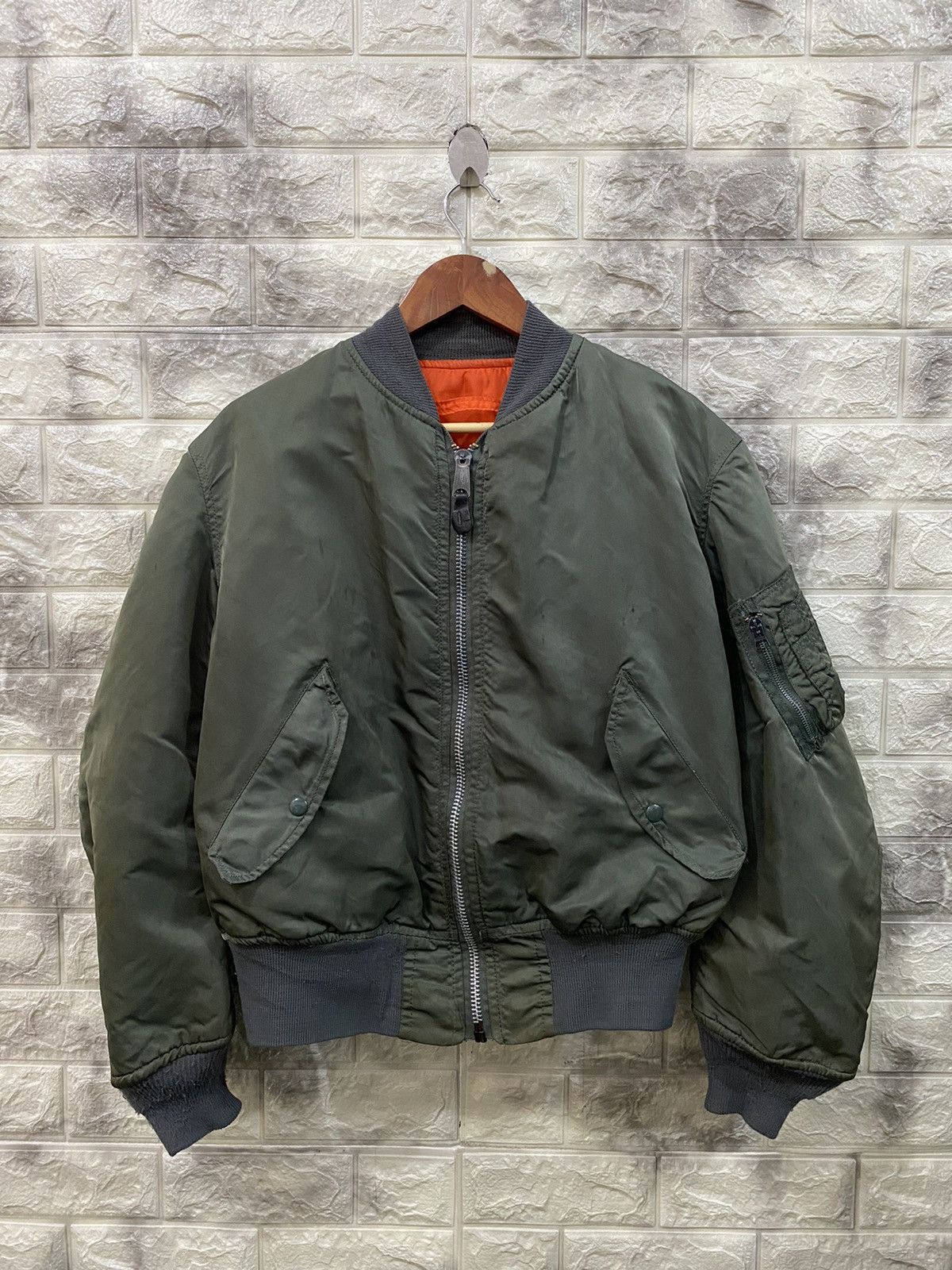 Alpha Industries Vintage MA-1 Alpha Industries Bomber Jacket Size US M / EU 48-50 / 2 - 2 Thumbnail