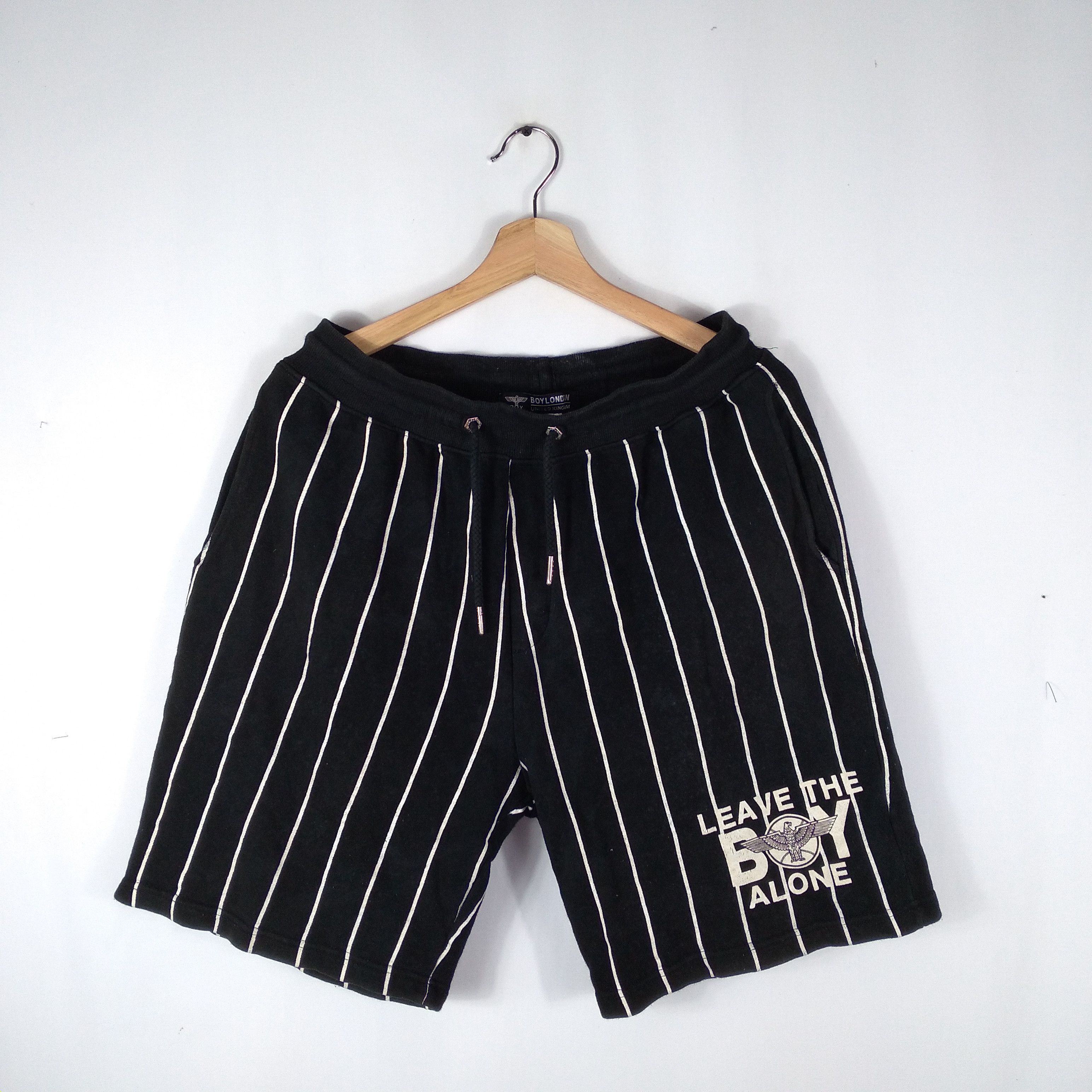 Boy London × Vintage Boy London Leave The Boy Alone OG Logo Stripes Shorts Pants Size US 36 / EU 52 - 1 Thumbnail