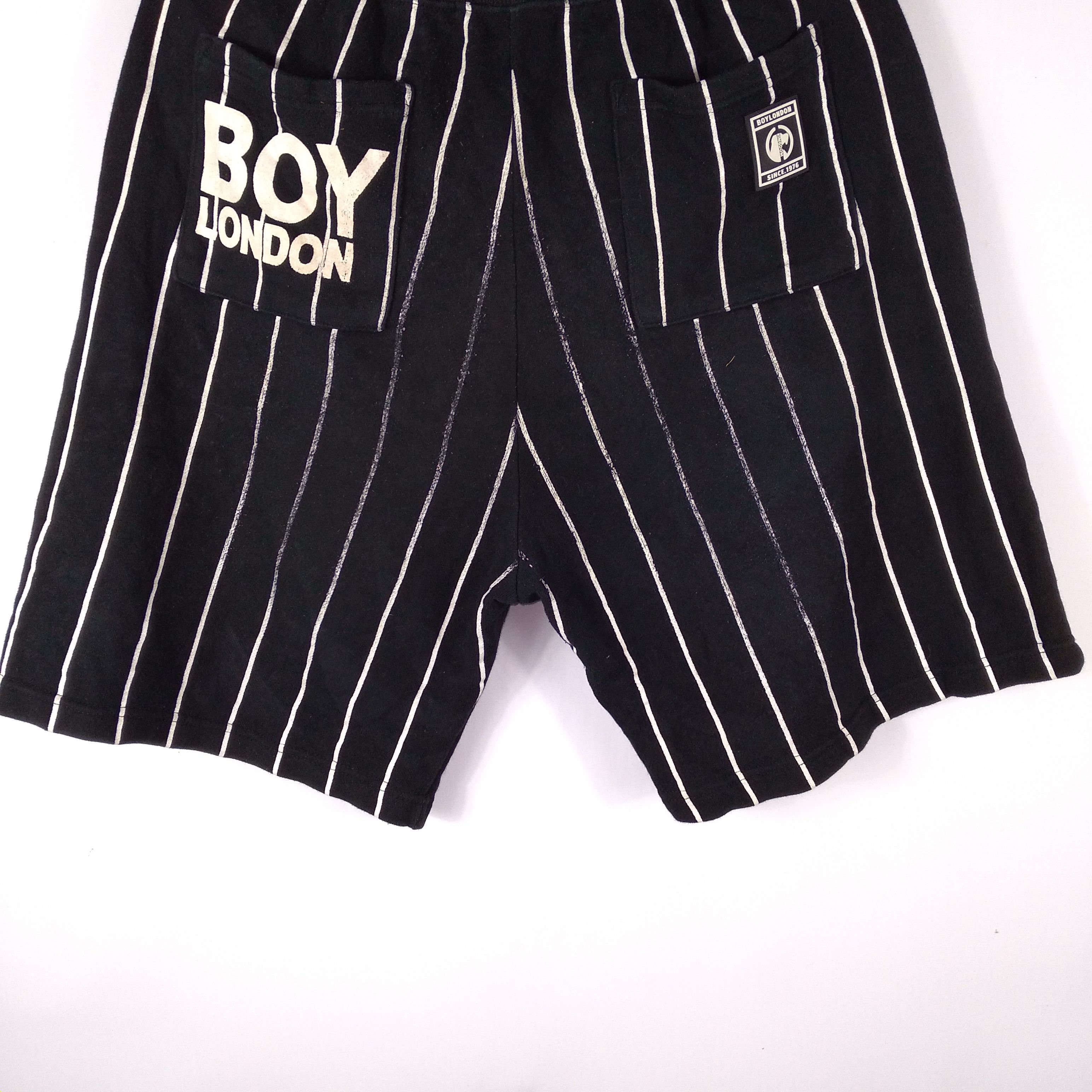 Boy London × Vintage Boy London Leave The Boy Alone OG Logo Stripes Shorts Pants Size US 36 / EU 52 - 10 Thumbnail