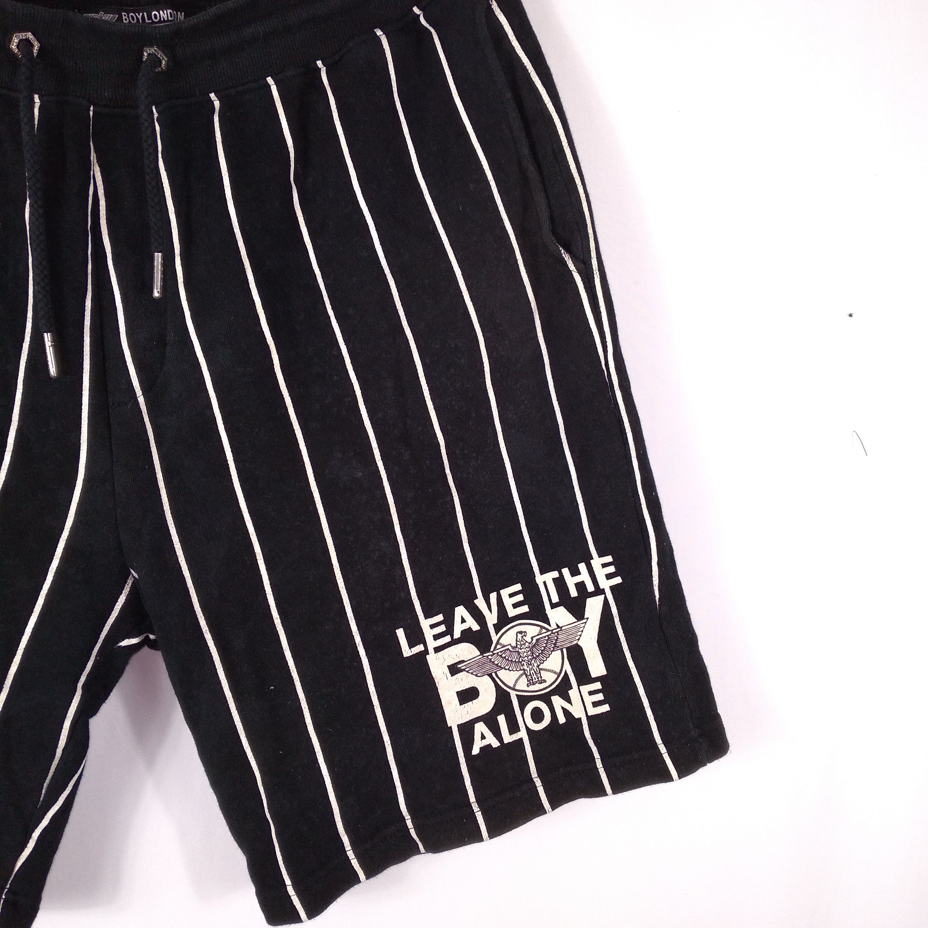 Boy London × Vintage Boy London Leave The Boy Alone OG Logo Stripes Shorts Pants Size US 36 / EU 52 - 5 Thumbnail