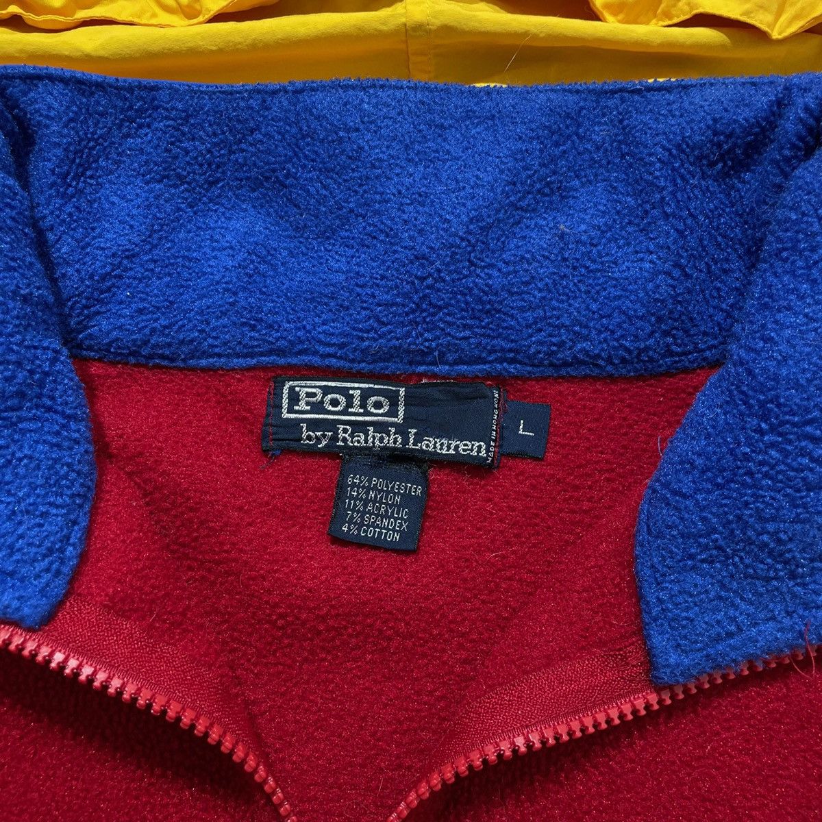 Polo Ralph Lauren × Vintage Red Fleece Polo USA by Ralph Lauren “SuperMan” Vintage 1992 Size US L / EU 52-54 / 3 - 7 Thumbnail