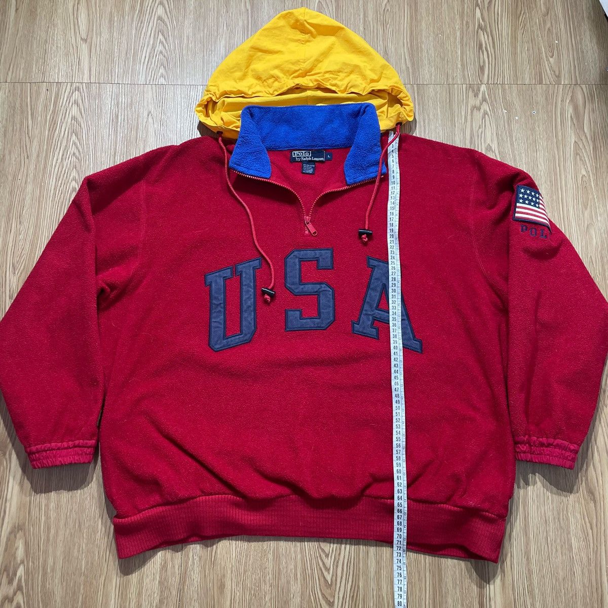 Polo Ralph Lauren × Vintage Red Fleece Polo USA by Ralph Lauren “SuperMan” Vintage 1992 Size US L / EU 52-54 / 3 - 10 Thumbnail