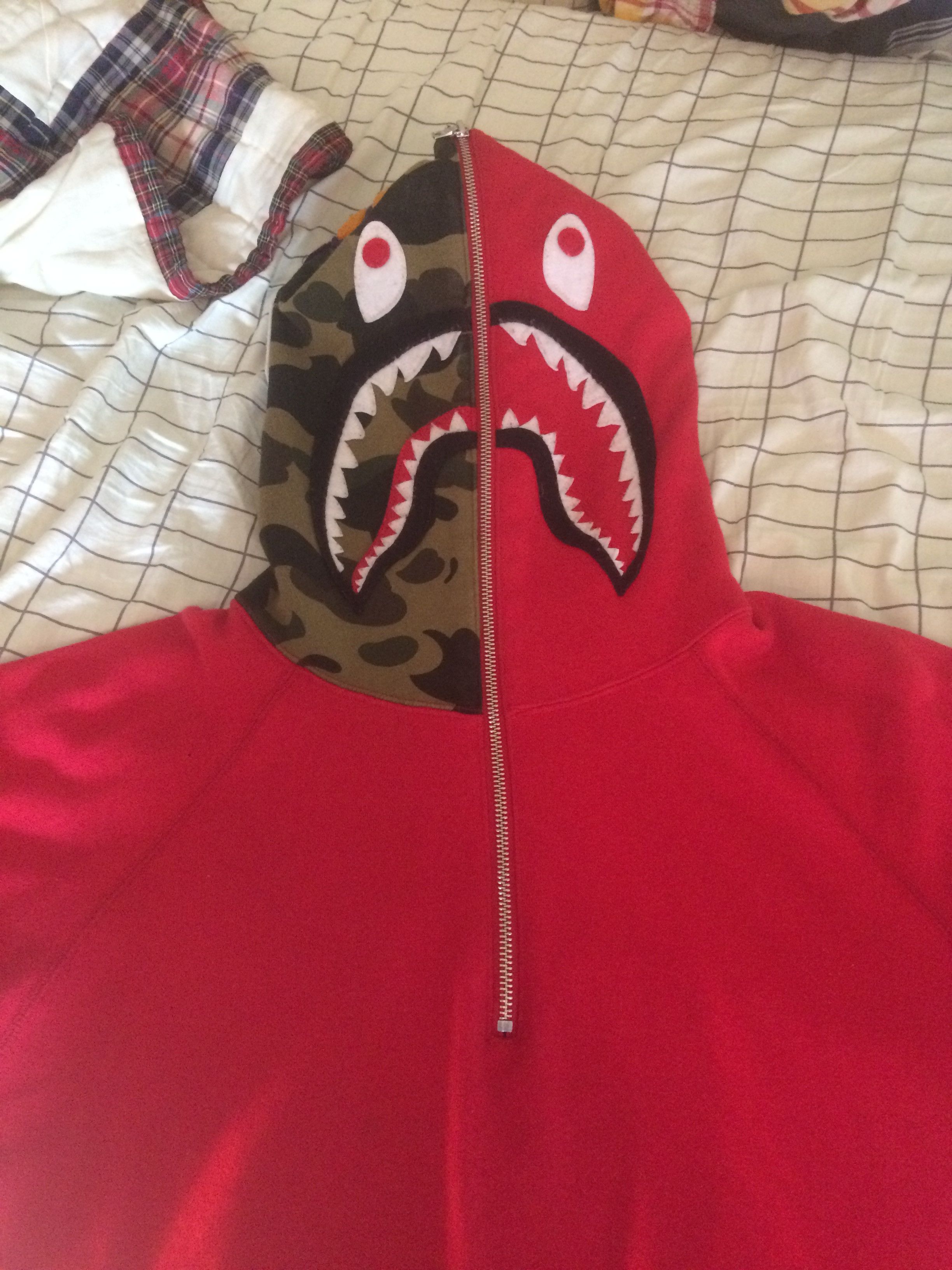 Bape quarter zip hoodie on sale