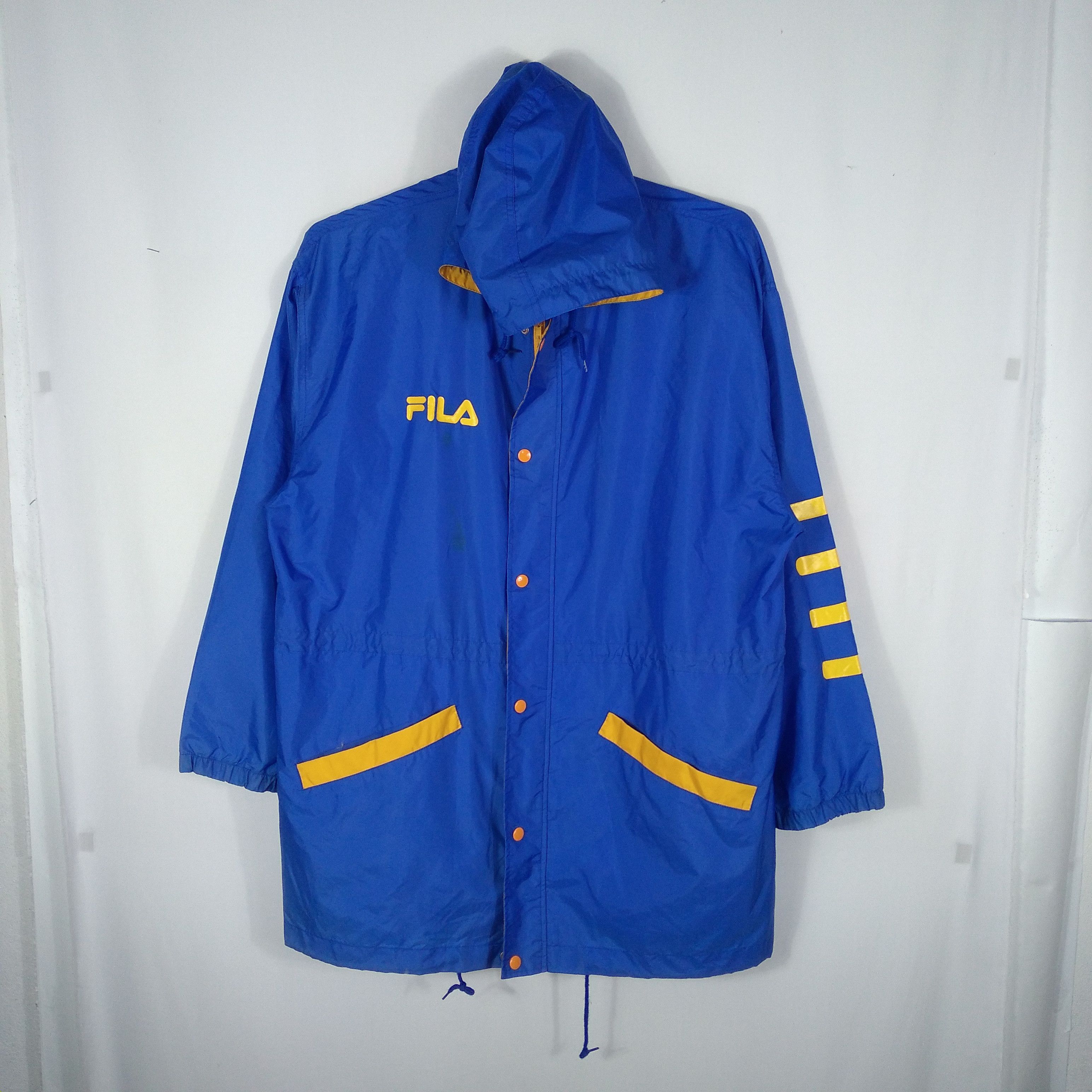 Vintage FILA Windbreaker Raincoats Outdoor Hoodie Jacket