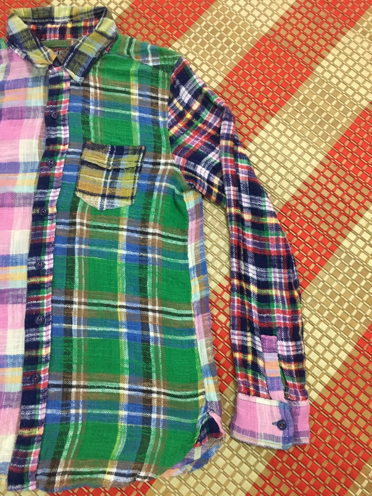 Japanese Brand × Vintage Flannel Cube Sugar Patchwork like needles style Size US M / EU 48-50 / 2 - 5 Thumbnail