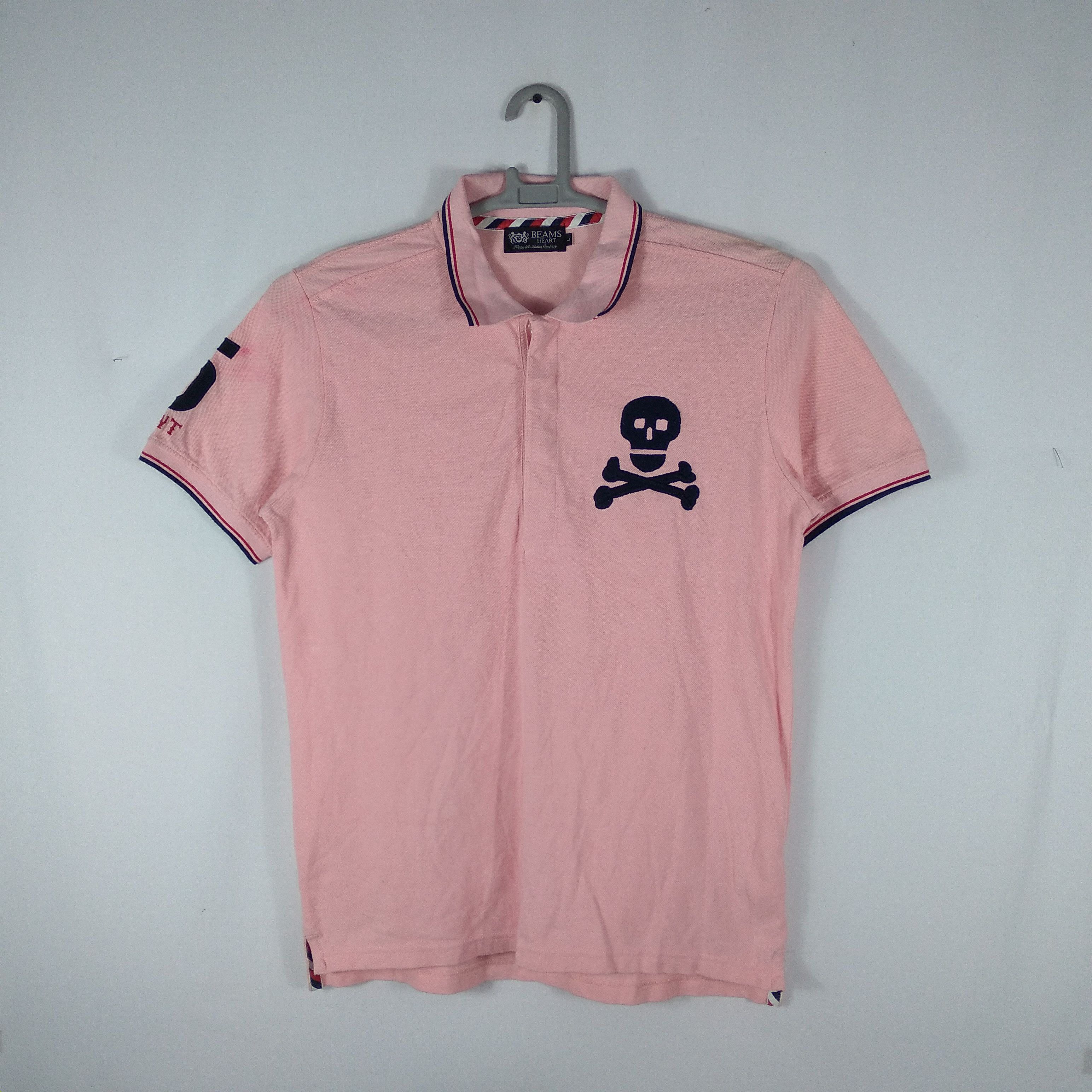 Beams Plus × Japanese Brand × Vintage Beams Plus Skull Inspired Like Mastermind Polo Shirts Size US S / EU 44-46 / 1 - 1 Thumbnail