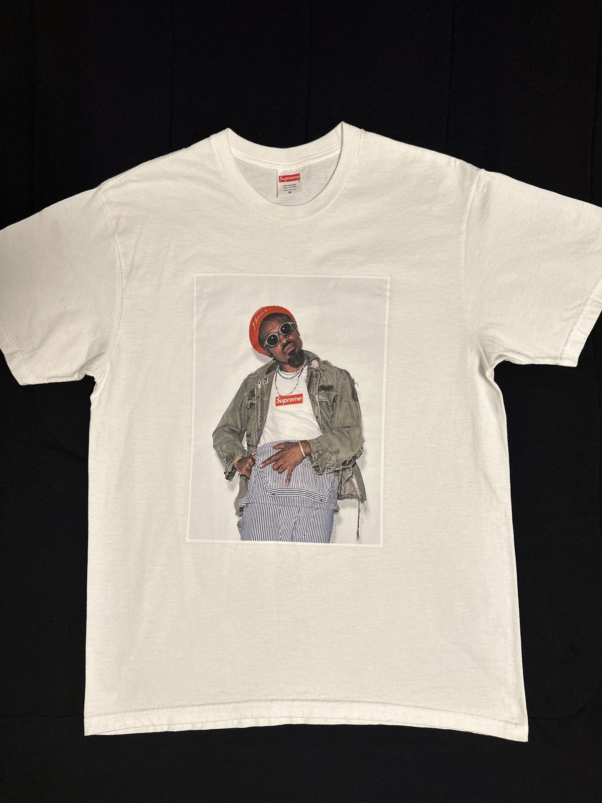 USED シュプリーム　アンドレ3000 Tシャツ　白 楽天市場】Supreme シュプリーム Tシャツ アンドレ 3000 フォト