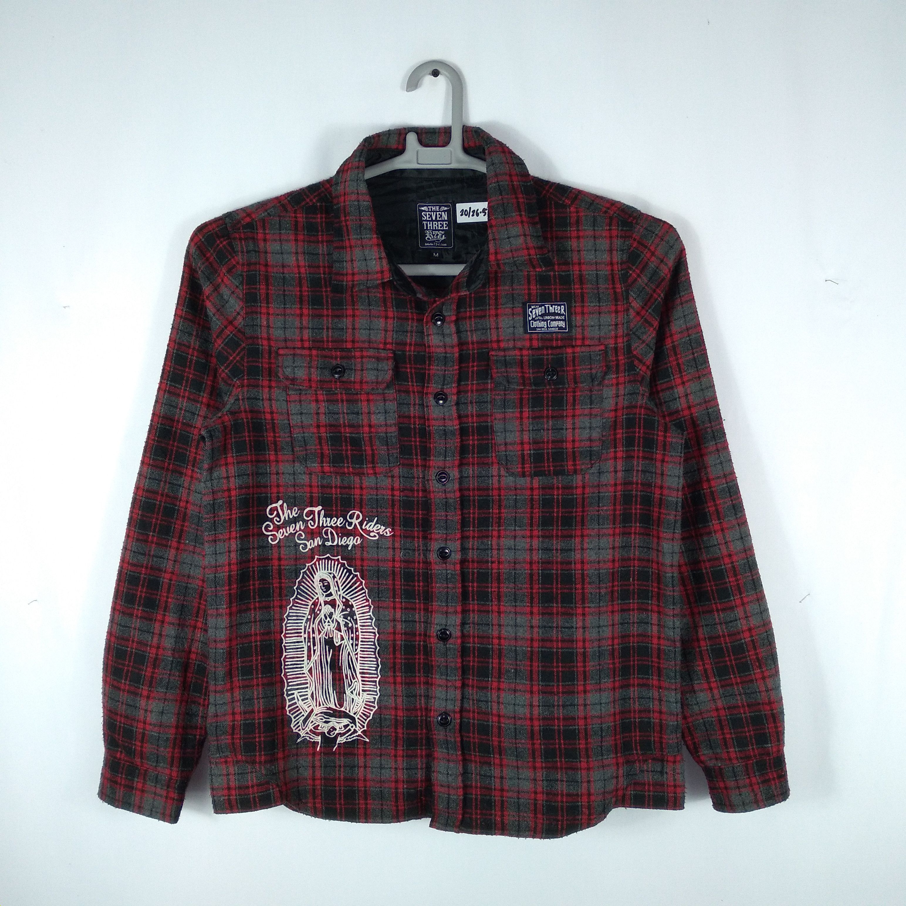 Flannel × Japanese Brand Vintage The Seven Three Jesus Prayer Flannel Size US S / EU 44-46 / 1 - 1 Thumbnail