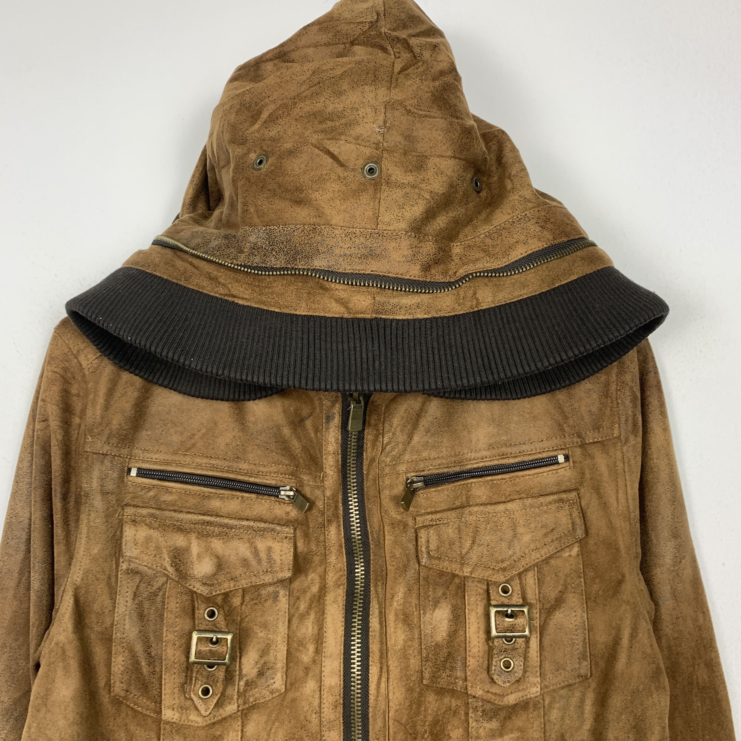 Japanese Brand Vintage Greate Barefoot Multi Pocket Leather Jacket J1470 Size US S / EU 44-46 / 1 - 2 Thumbnail