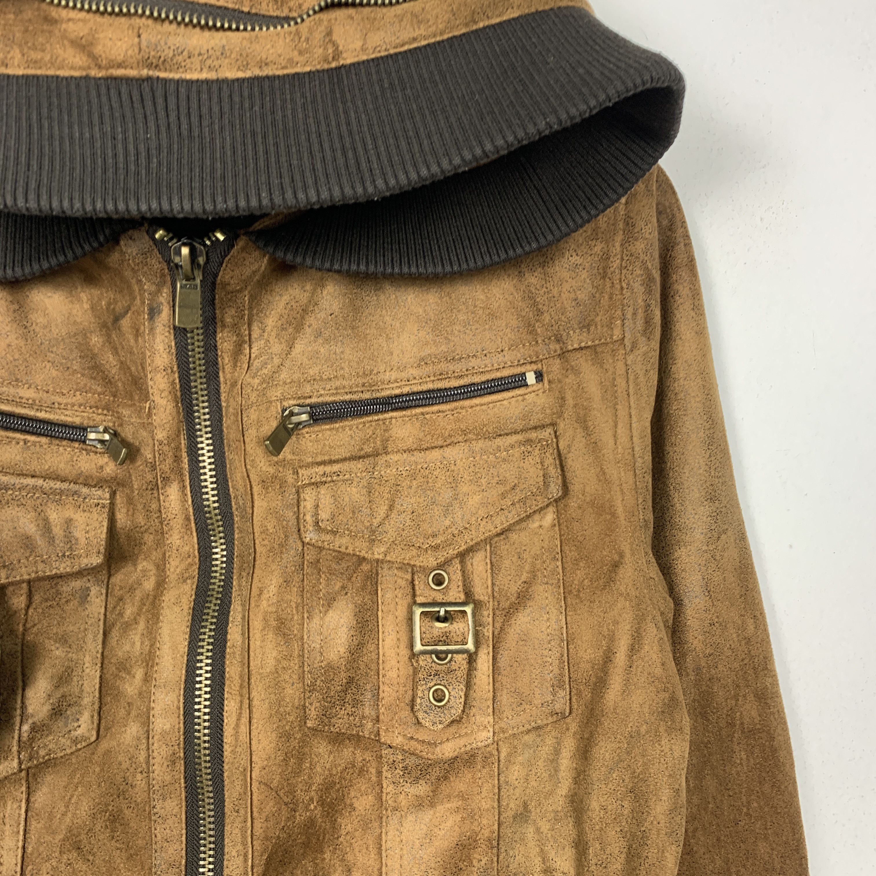 Japanese Brand Vintage Greate Barefoot Multi Pocket Leather Jacket J1470 Size US S / EU 44-46 / 1 - 3 Thumbnail