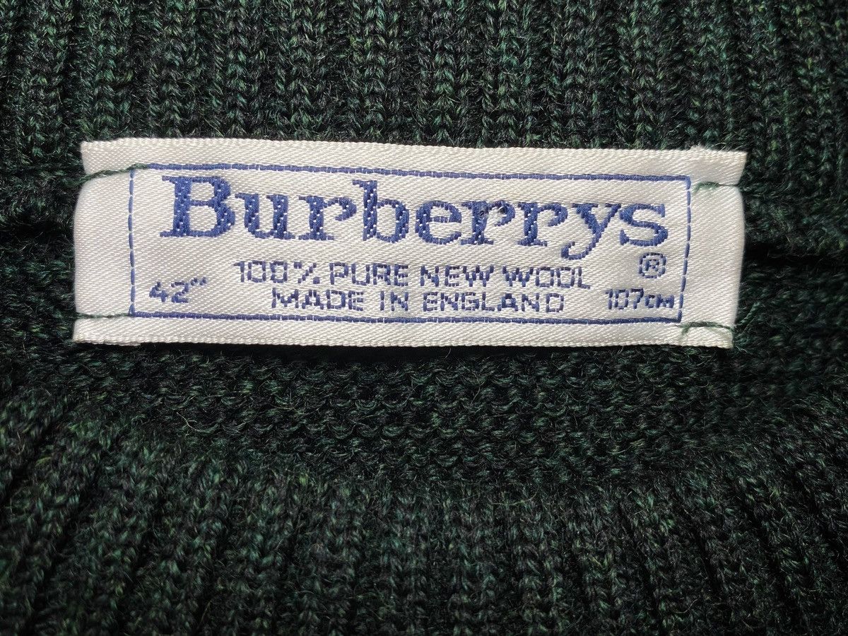 Burberry Vintage 90s Burberrys Cable Knit Big Logo Sweater Size US M / EU 48-50 / 2 - 11 Thumbnail