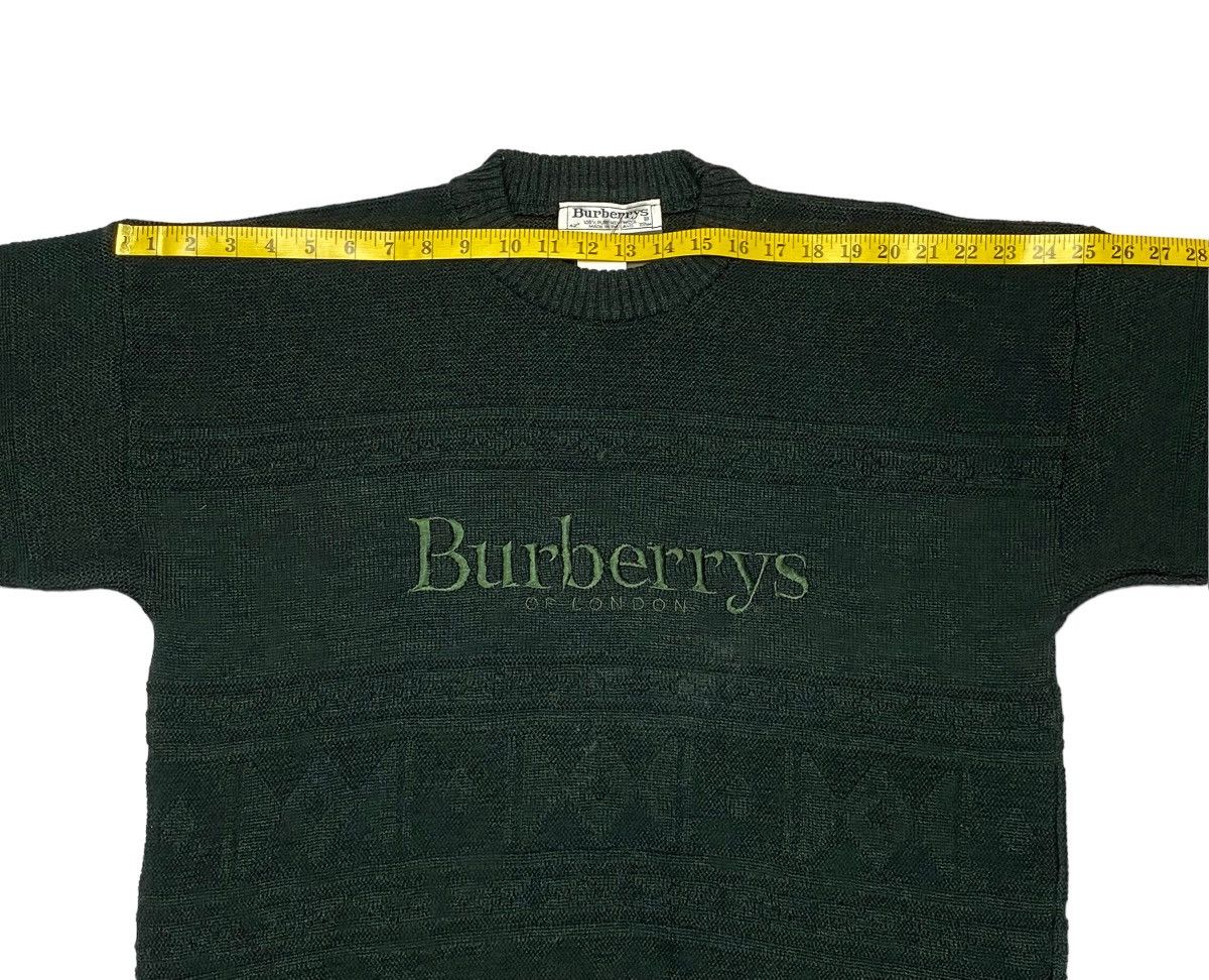 Burberry Vintage 90s Burberrys Cable Knit Big Logo Sweater Size US M / EU 48-50 / 2 - 6 Thumbnail
