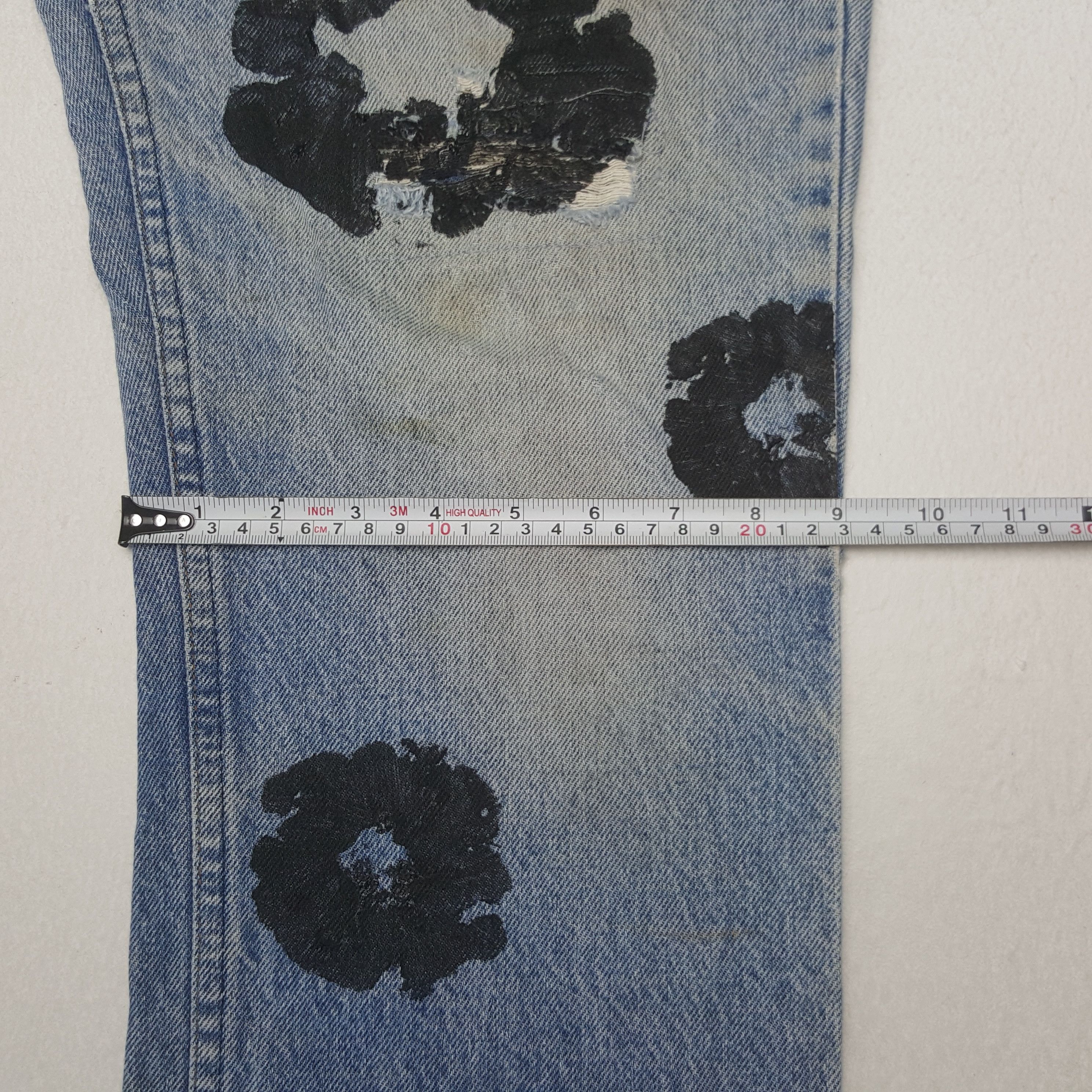 Levi's × Vintage Vintage Levi's American Style Custom Flower Art Denim Jeans Size US 33 - 10 Thumbnail