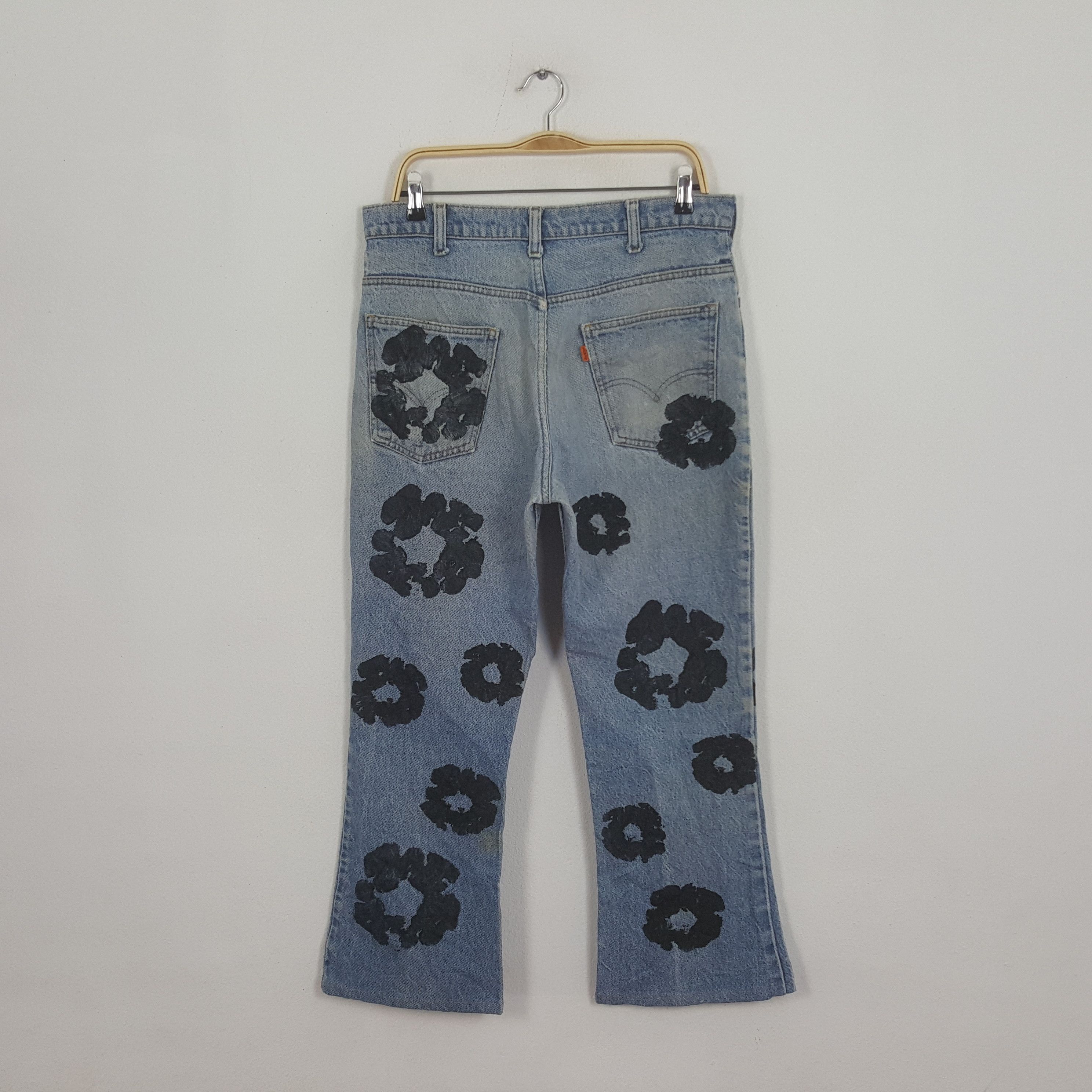 Levi's × Vintage Vintage Levi's American Style Custom Flower Art Denim Jeans Size US 33 - 4 Thumbnail
