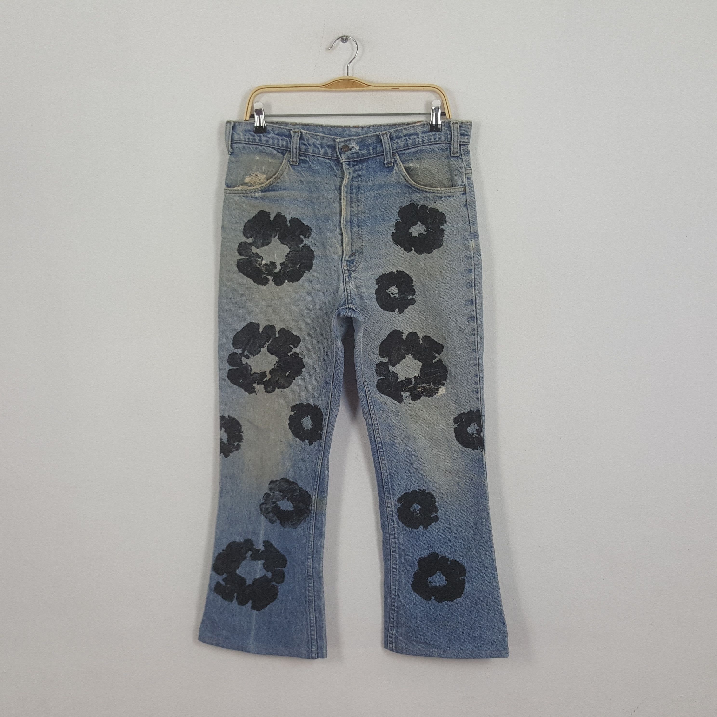 Levi's × Vintage Vintage Levi's American Style Custom Flower Art Denim Jeans Size US 33 - 1 Thumbnail