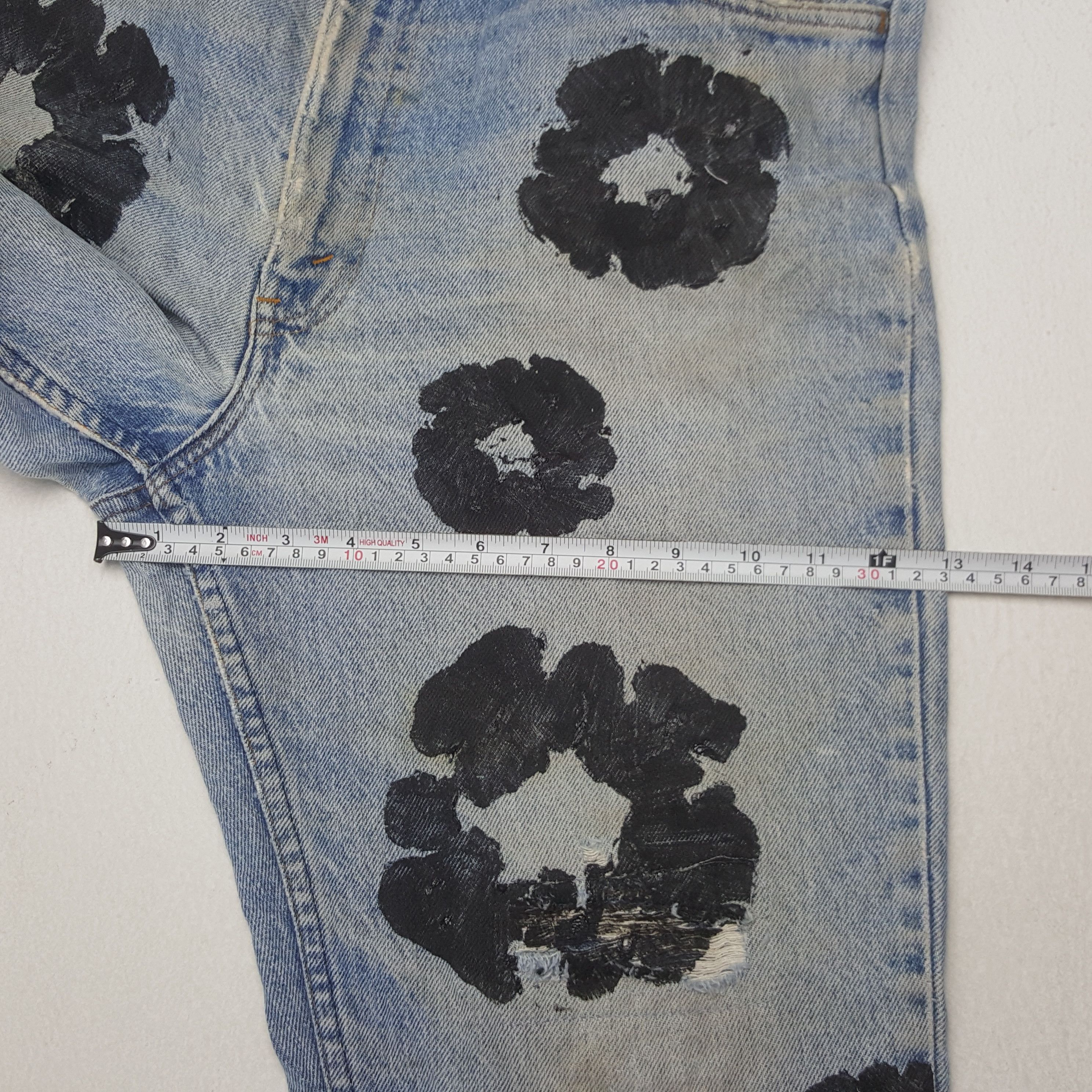 Levi's × Vintage Vintage Levi's American Style Custom Flower Art Denim Jeans Size US 33 - 9 Thumbnail