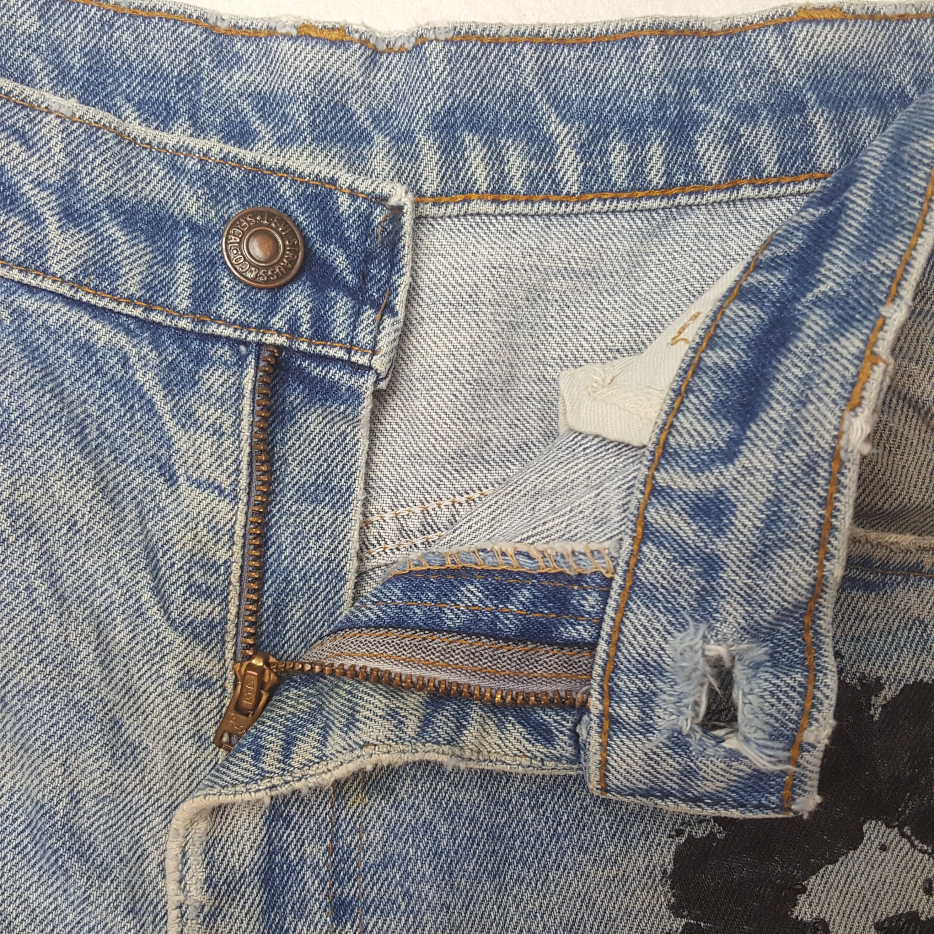 Levi's × Vintage Vintage Levi's American Style Custom Flower Art Denim Jeans Size US 33 - 12 Thumbnail