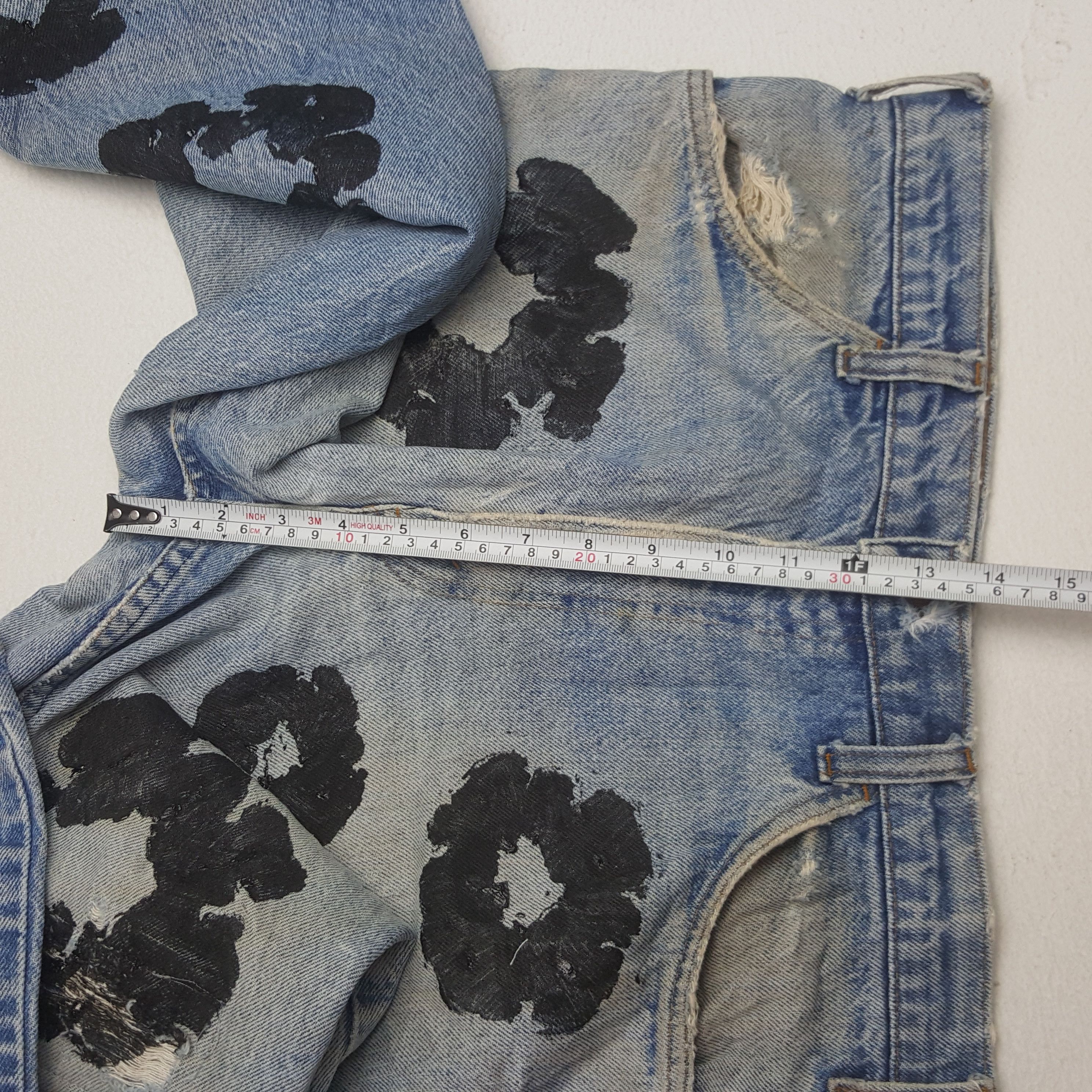 Levi's × Vintage Vintage Levi's American Style Custom Flower Art Denim Jeans Size US 33 - 8 Thumbnail