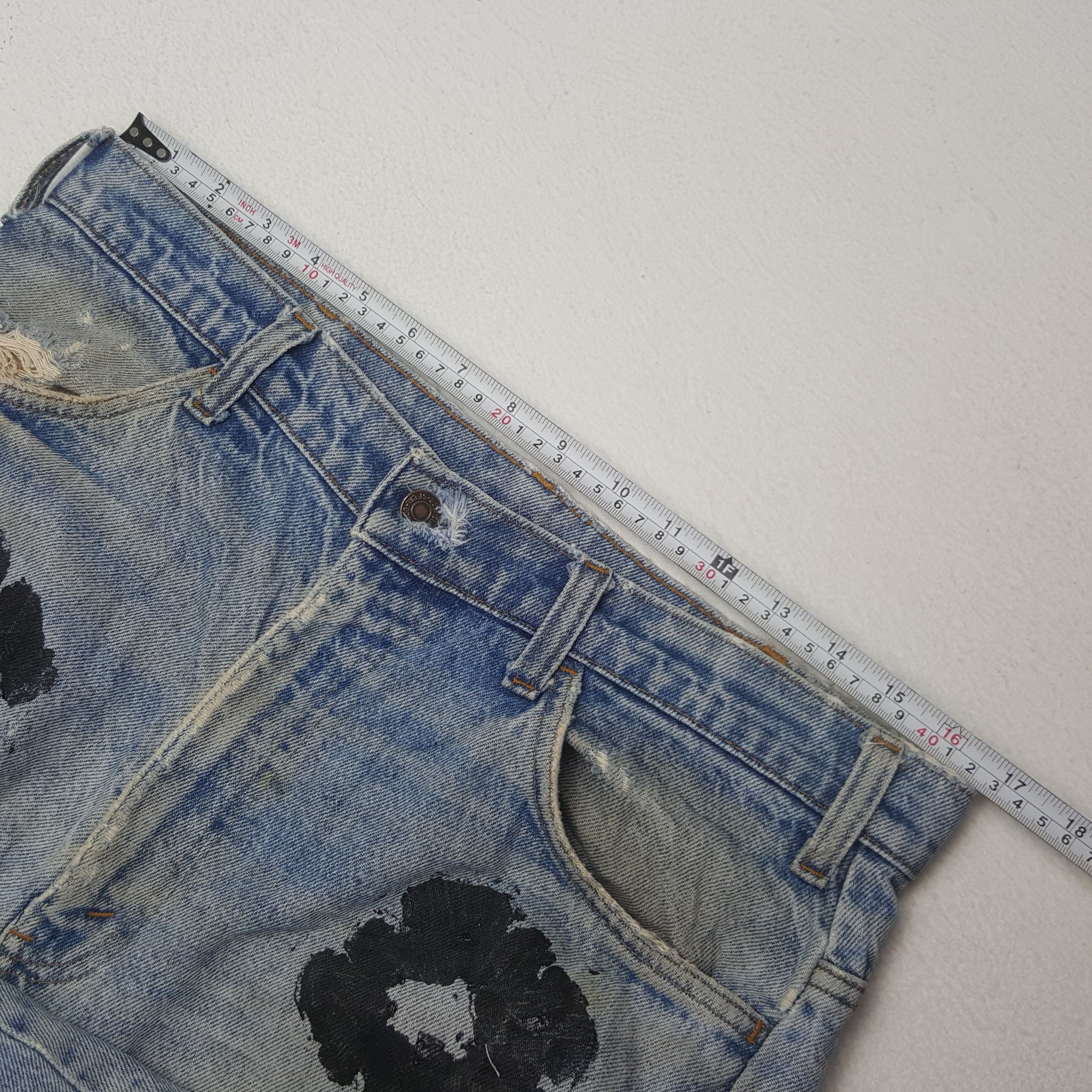 Levi's × Vintage Vintage Levi's American Style Custom Flower Art Denim Jeans Size US 33 - 7 Thumbnail