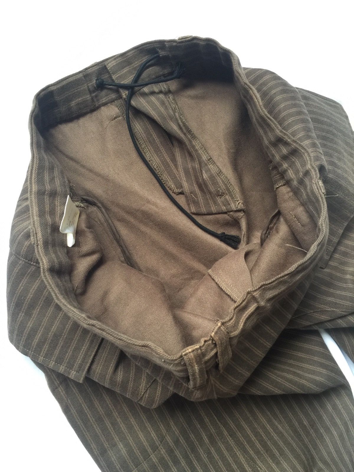 Japanese Brand MOTEL X NANO UNIVERSE Striped Cargo Army Pants Size US 34 / EU 50 - 5 Thumbnail
