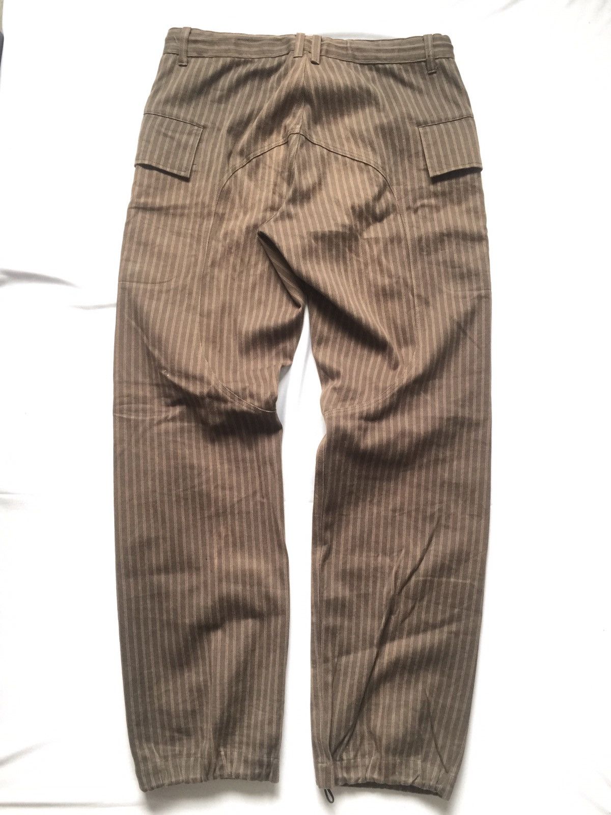 Japanese Brand MOTEL X NANO UNIVERSE Striped Cargo Army Pants Size US 34 / EU 50 - 1 Thumbnail