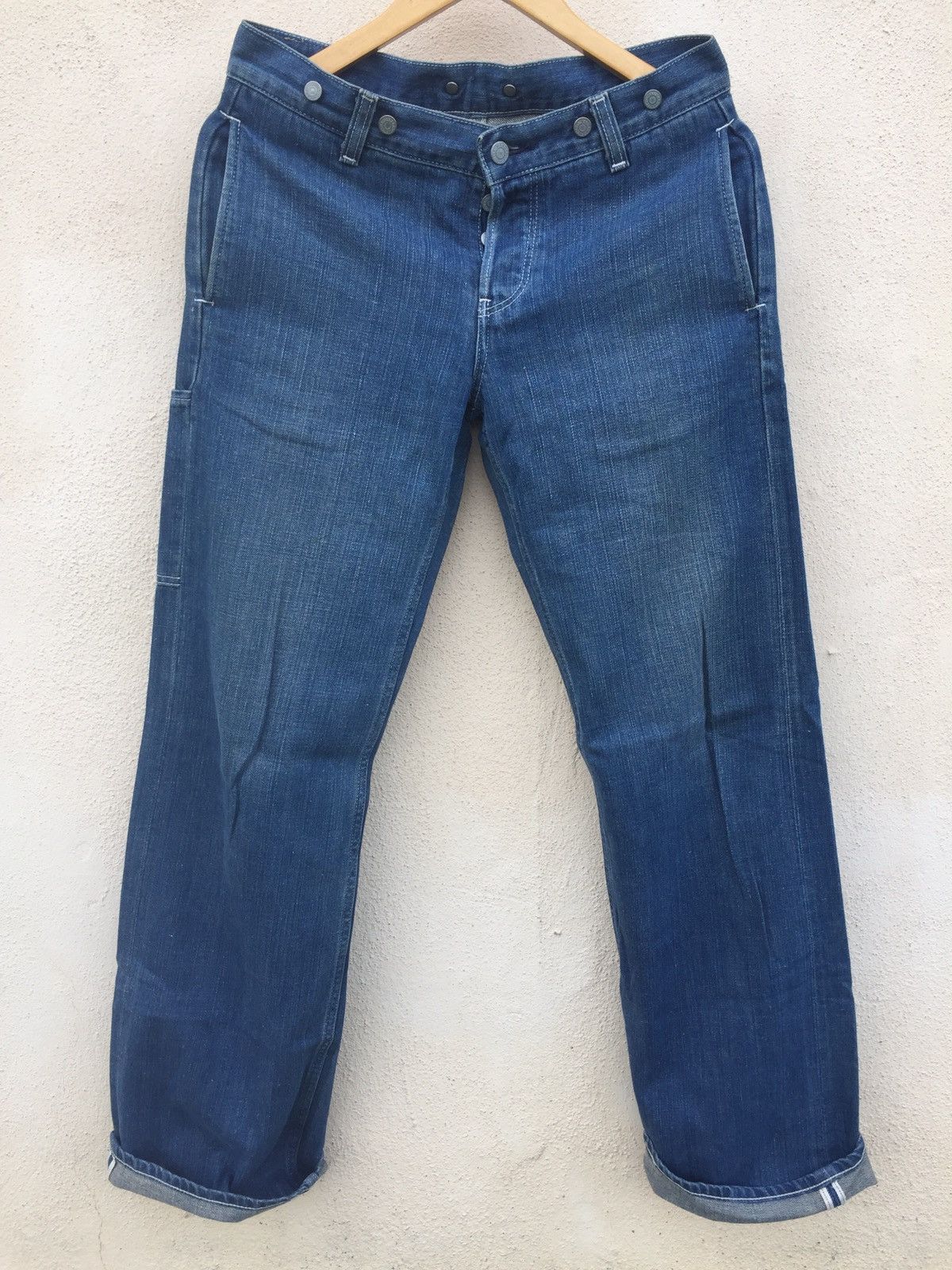 Edwin Margaret Howell x Edwin SELVEDGE Buckle Back Denim Jean Size US 28 / EU 44 - 1 Thumbnail