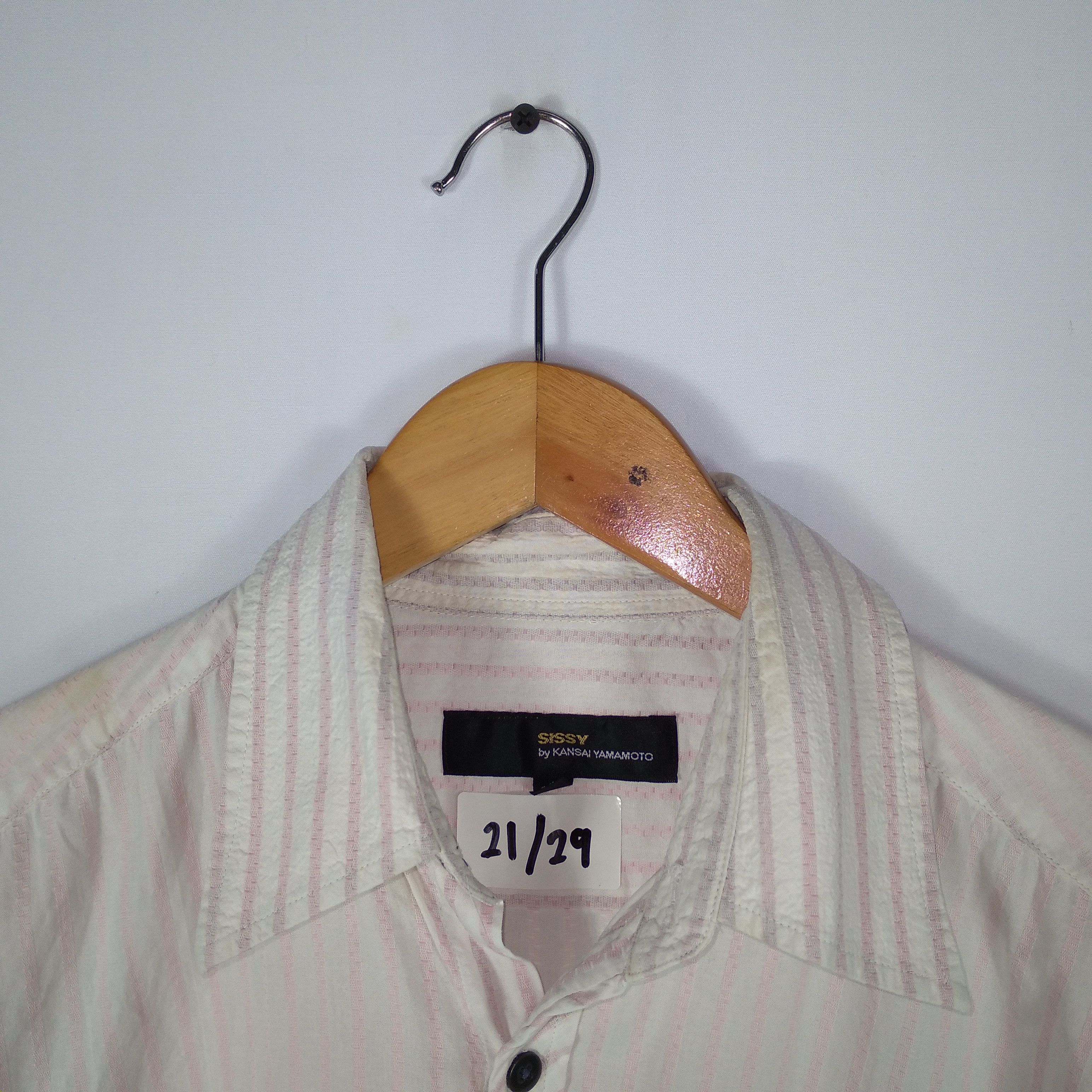 Designer × Kansai Yamamoto × Vintage Vintage Kansai Yamamoto Classic Stripes Single Pocket Shirt Size US L / EU 52-54 / 3 - 13 Thumbnail