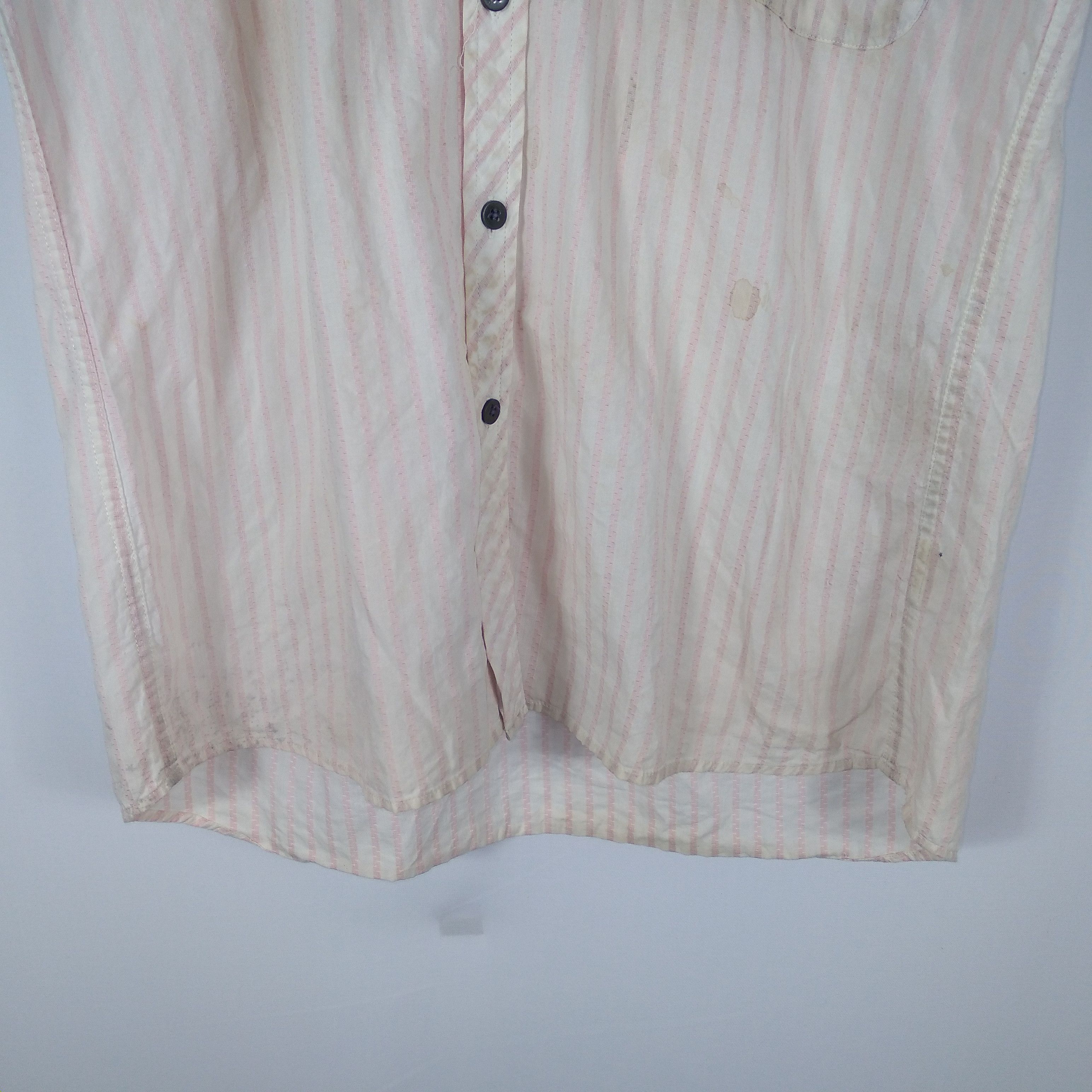 Designer × Kansai Yamamoto × Vintage Vintage Kansai Yamamoto Classic Stripes Single Pocket Shirt Size US L / EU 52-54 / 3 - 3 Thumbnail