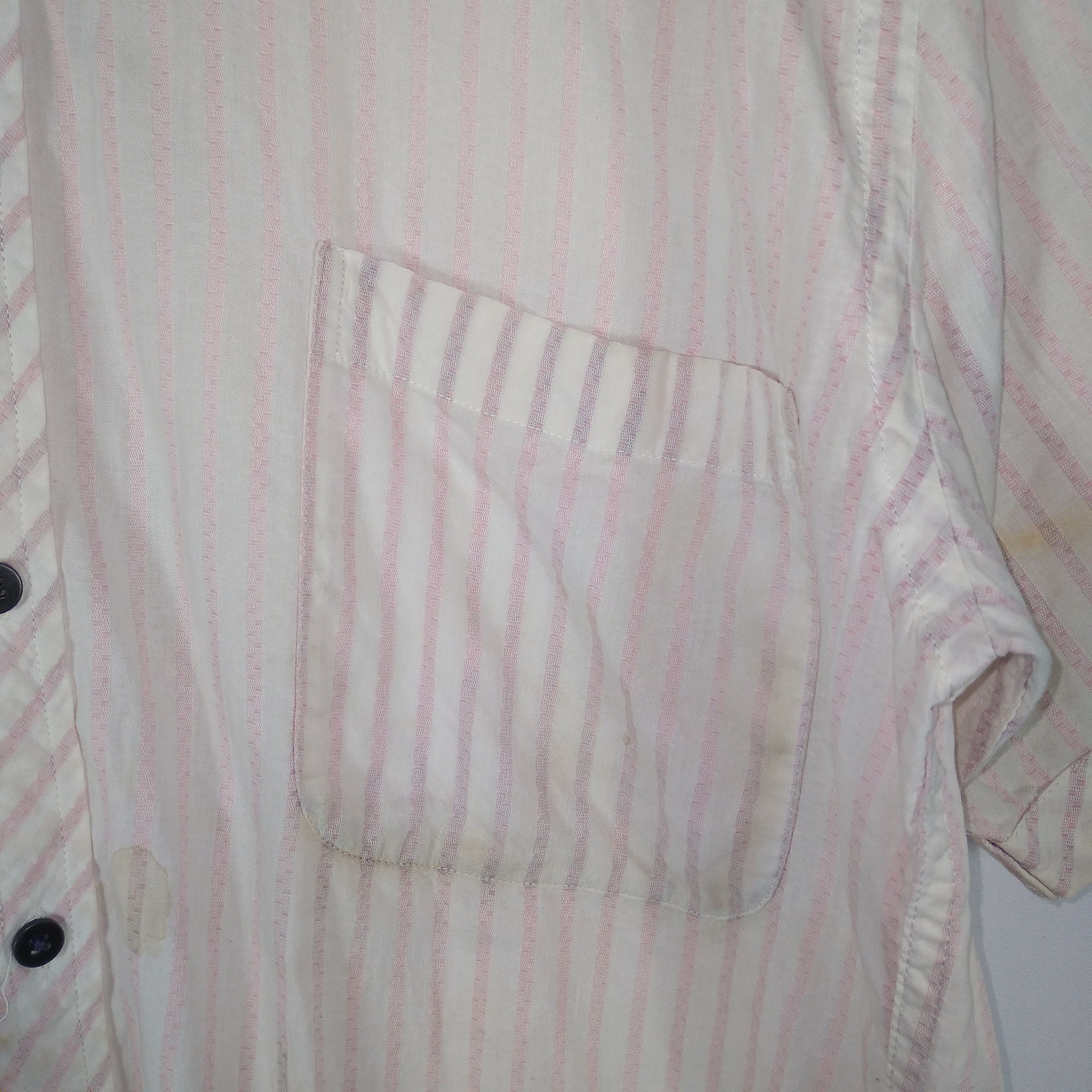 Designer × Kansai Yamamoto × Vintage Vintage Kansai Yamamoto Classic Stripes Single Pocket Shirt Size US L / EU 52-54 / 3 - 4 Thumbnail