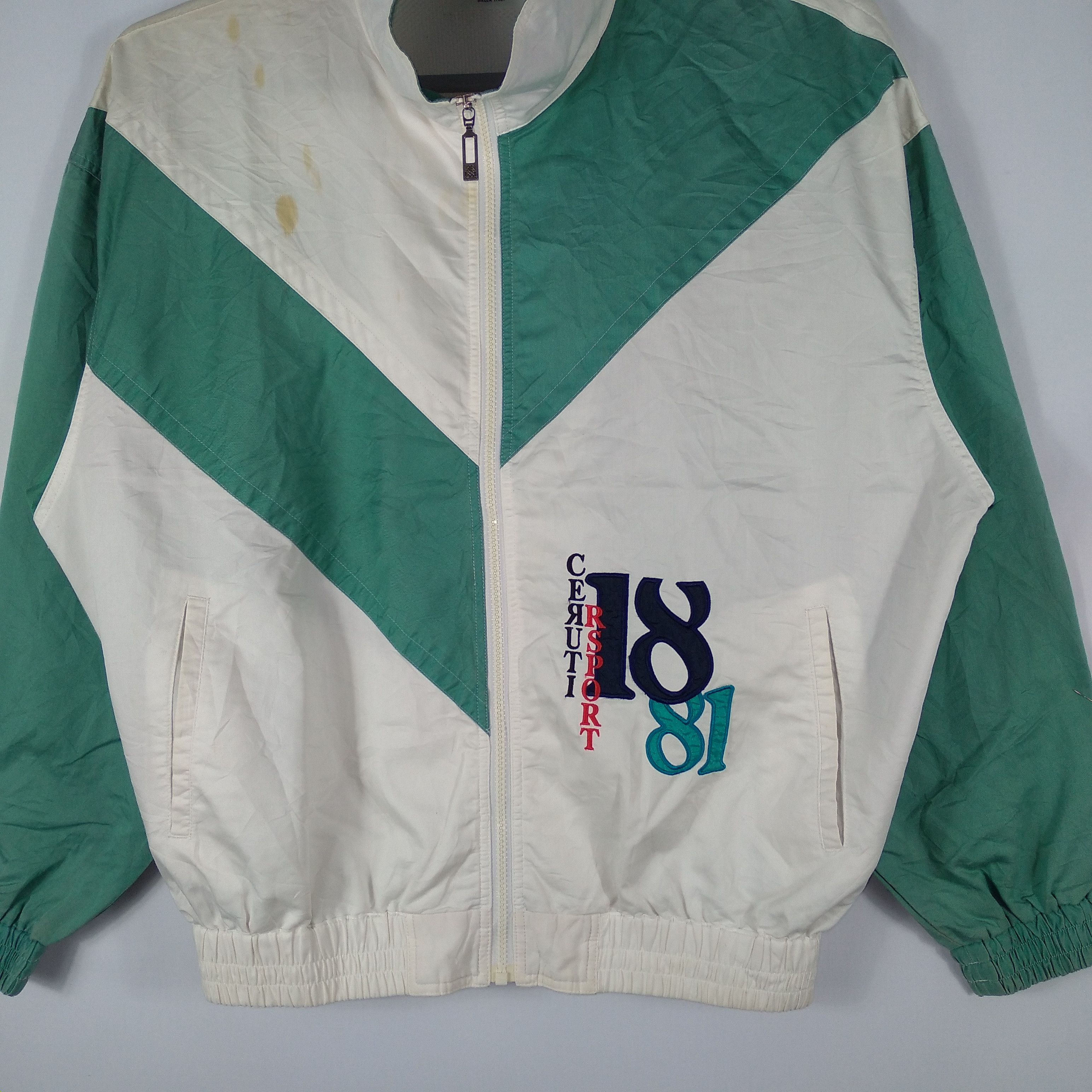 Cerruti 1881 × Vintage Vintage Italian Cerruti 1881 Big Logo Sweater Jacket Size US L / EU 52-54 / 3 - 3 Thumbnail