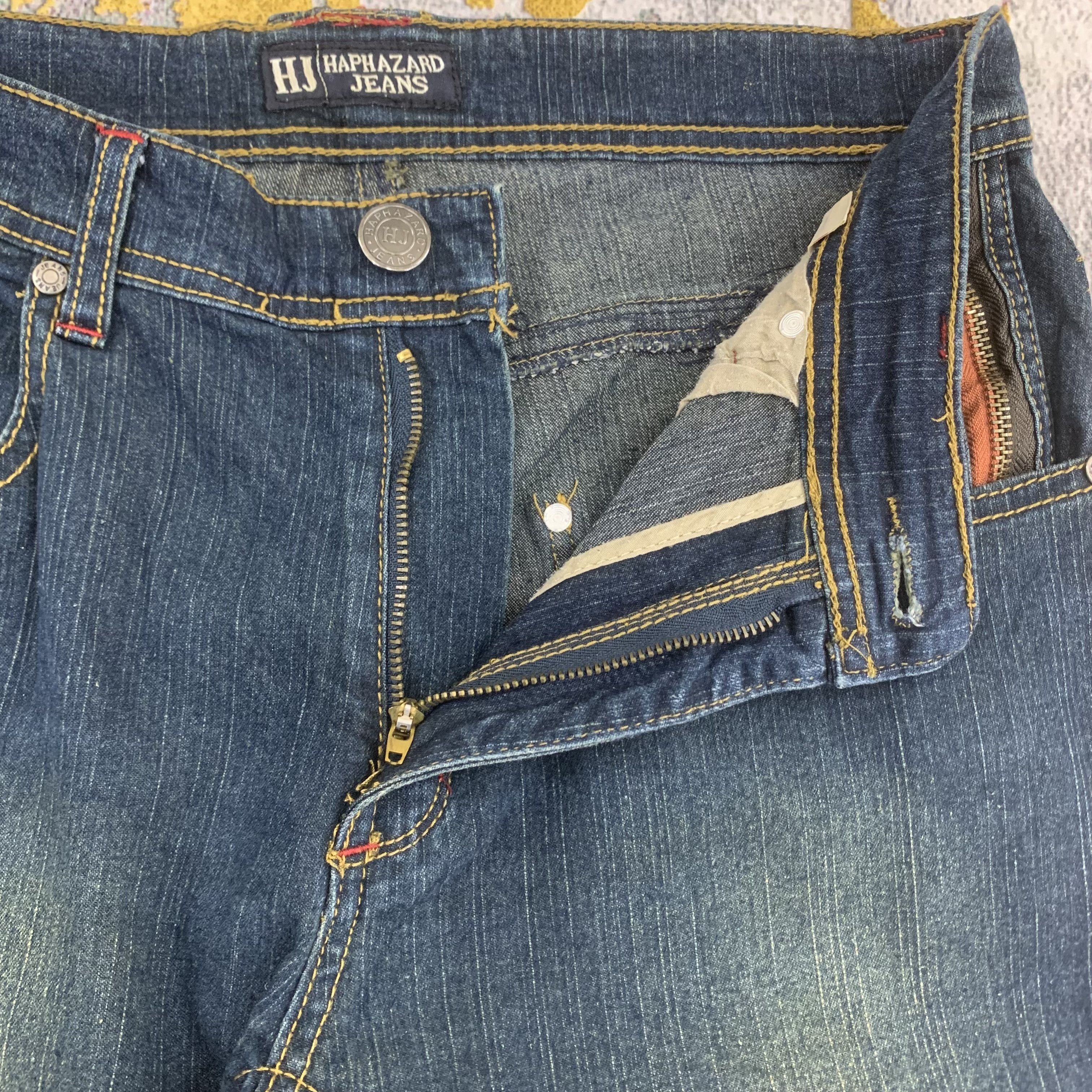 Japanese Brand HJ Flared Dark Wash Jeans Mid Rise Jeans Size US 27 - 3 Thumbnail