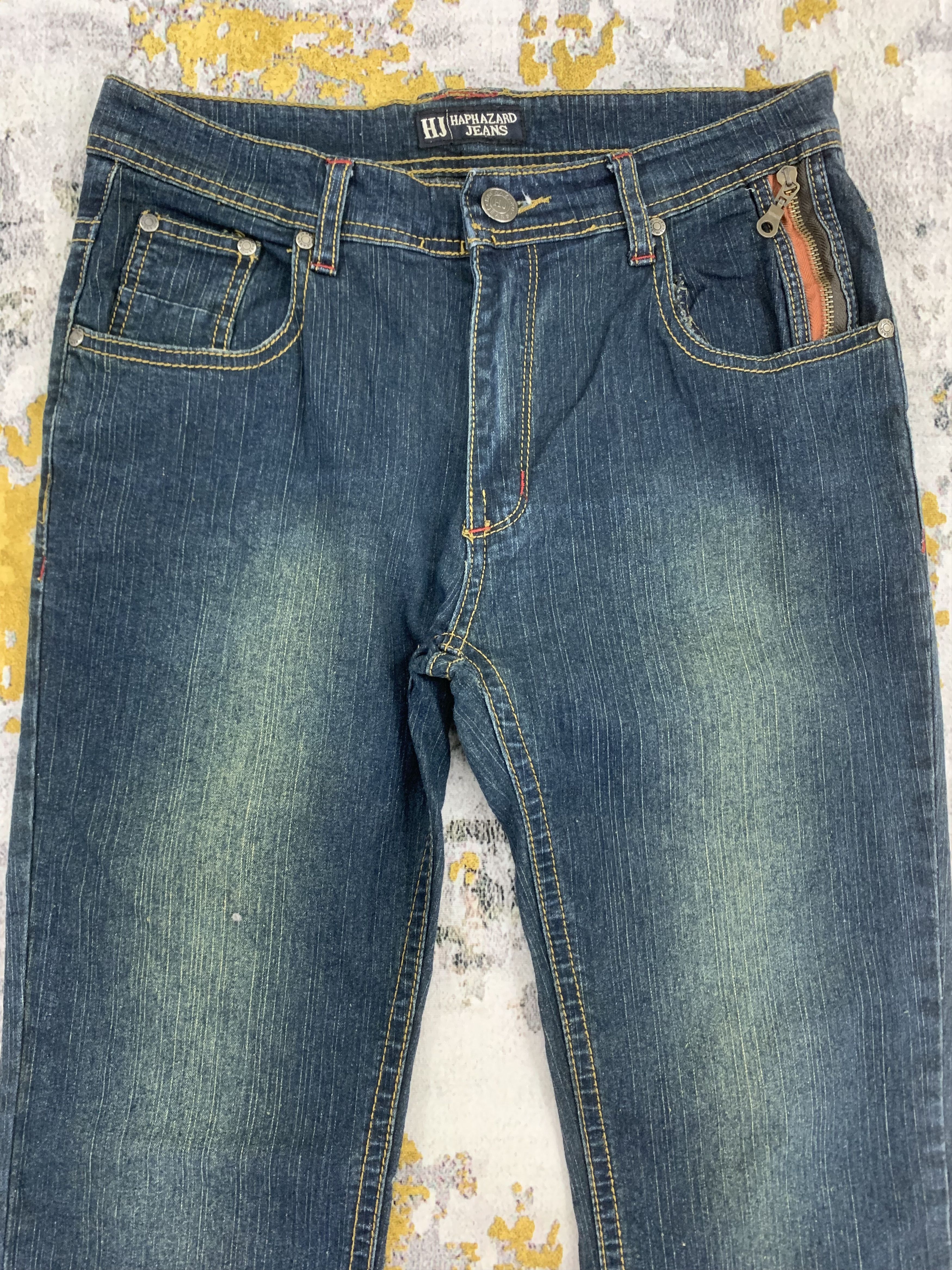 Japanese Brand HJ Flared Dark Wash Jeans Mid Rise Jeans Size US 27 - 2 Thumbnail