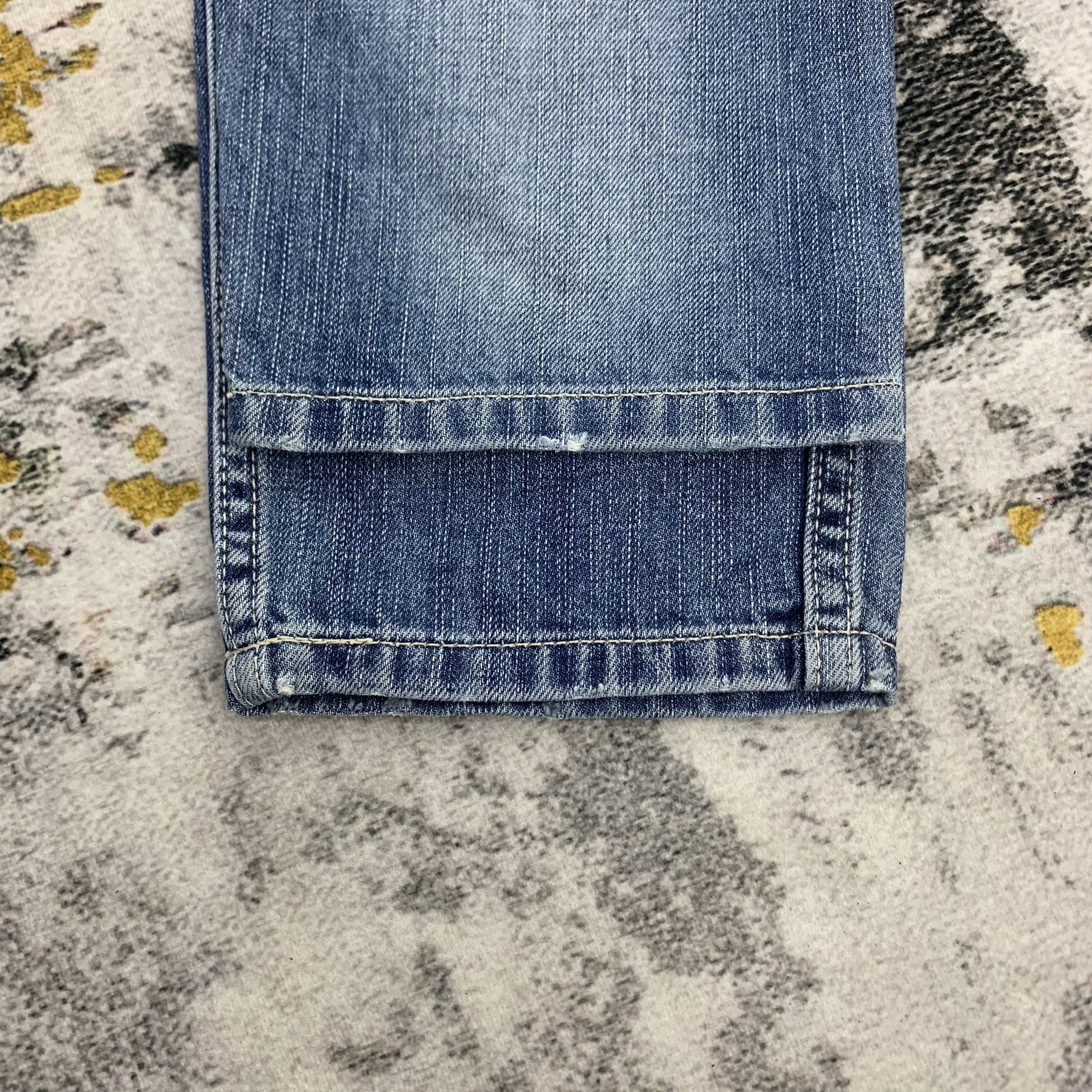 Japanese Brand Blue Faded Light Wash Jeans Bush Pants for Womens Size 29" - 8 Thumbnail