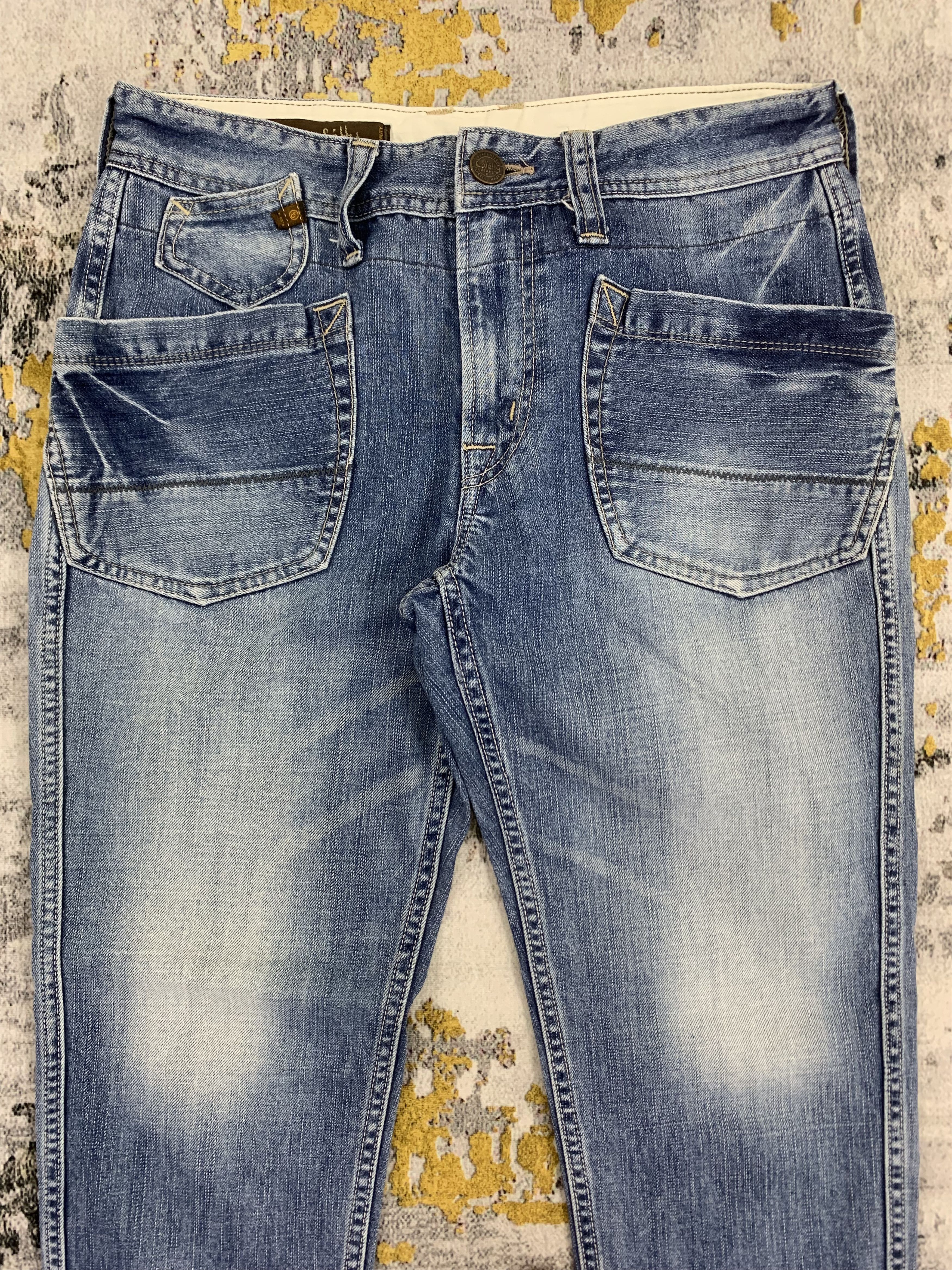 Japanese Brand Blue Faded Light Wash Jeans Bush Pants for Womens Size 29" - 2 Thumbnail
