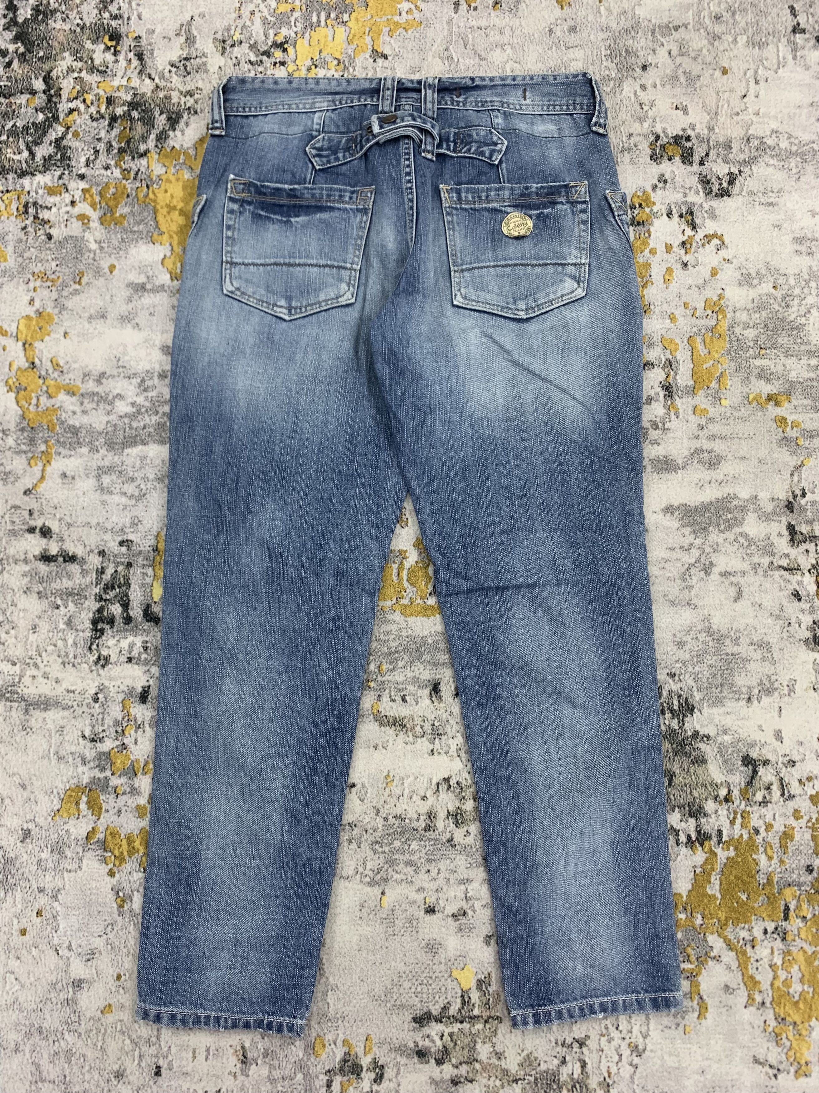 Japanese Brand Blue Faded Light Wash Jeans Bush Pants for Womens Size 29" - 5 Thumbnail