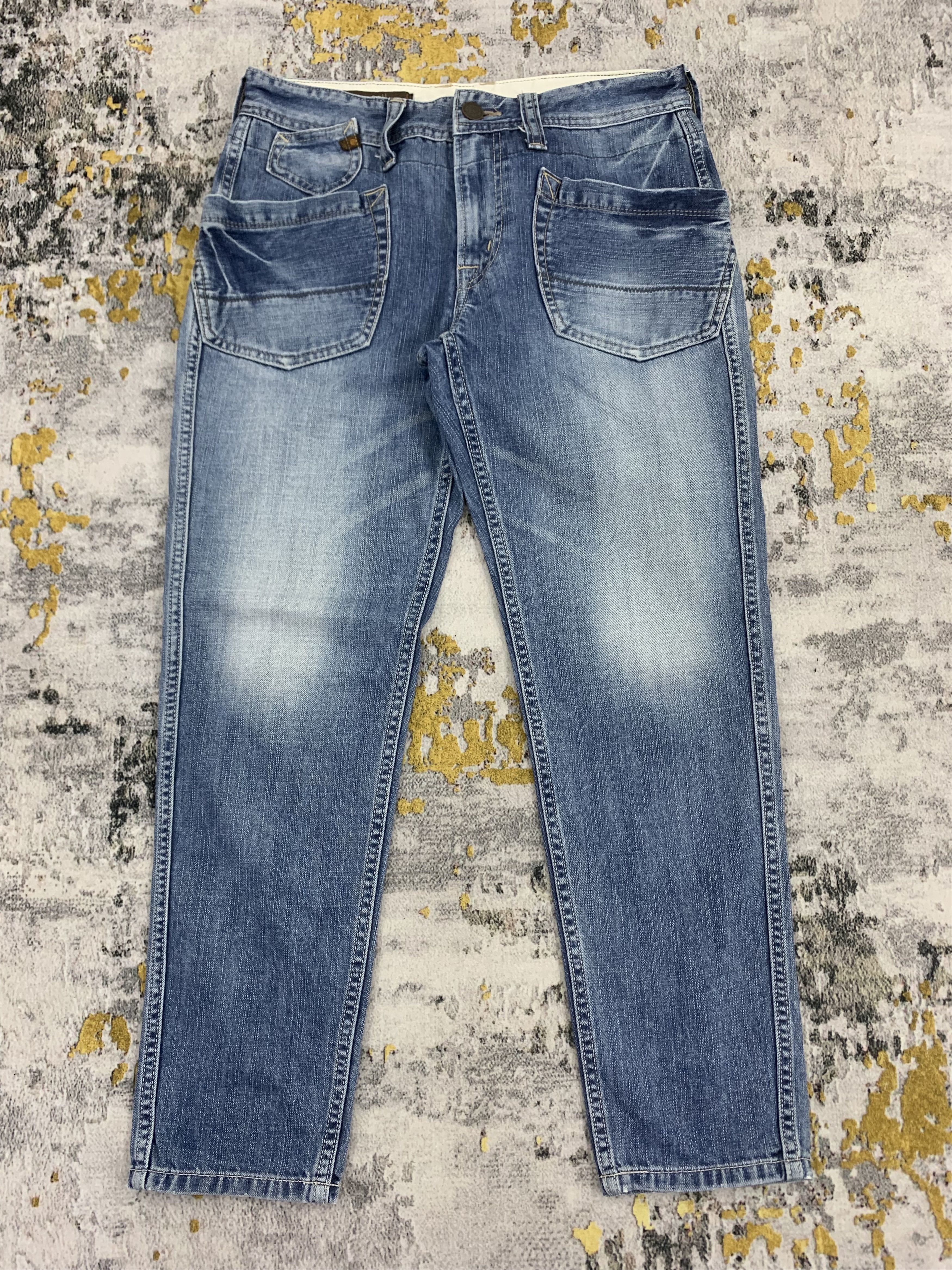 Japanese Brand Blue Faded Light Wash Jeans Bush Pants for Womens Size 29" - 1 Thumbnail