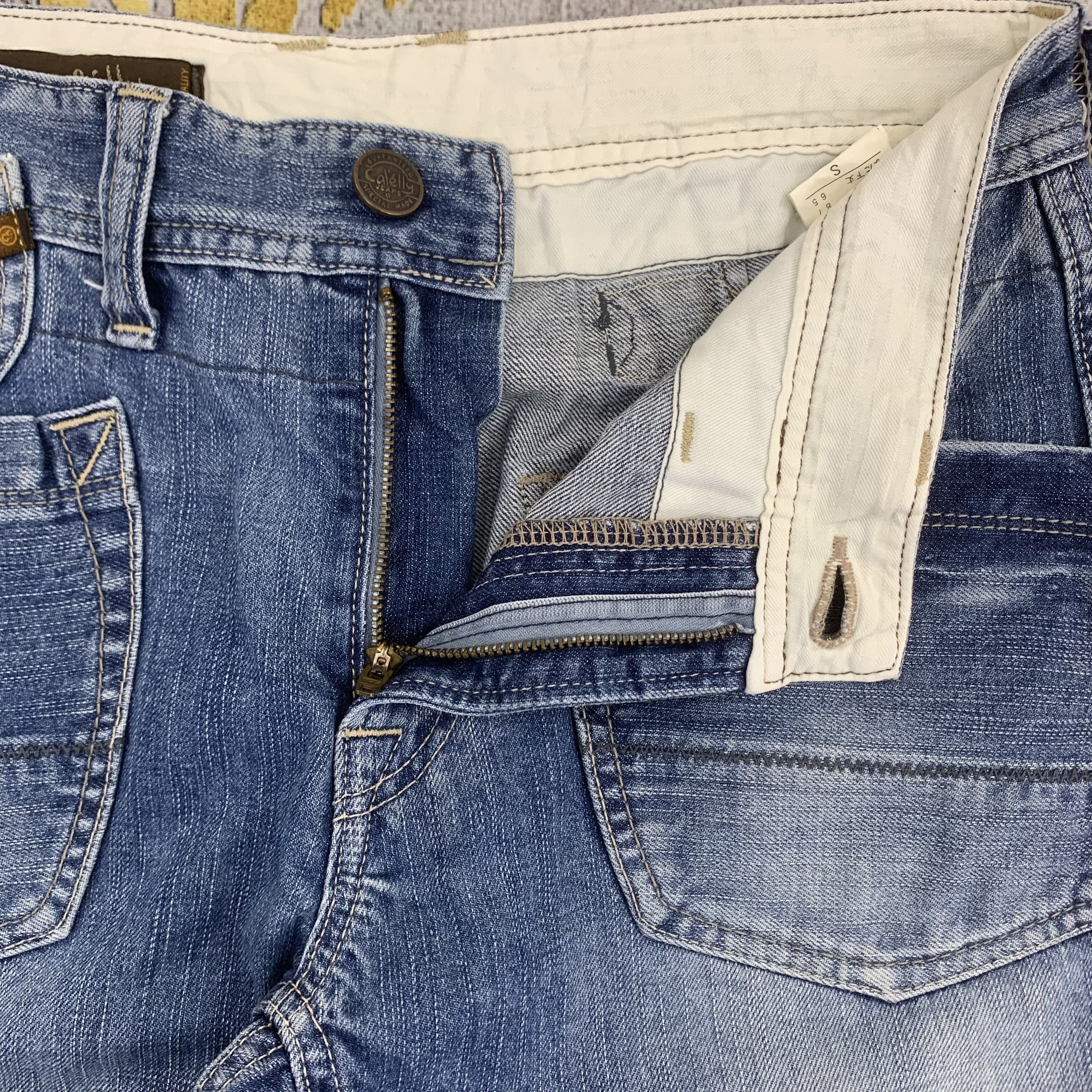 Japanese Brand Blue Faded Light Wash Jeans Bush Pants for Womens Size 29" - 3 Thumbnail