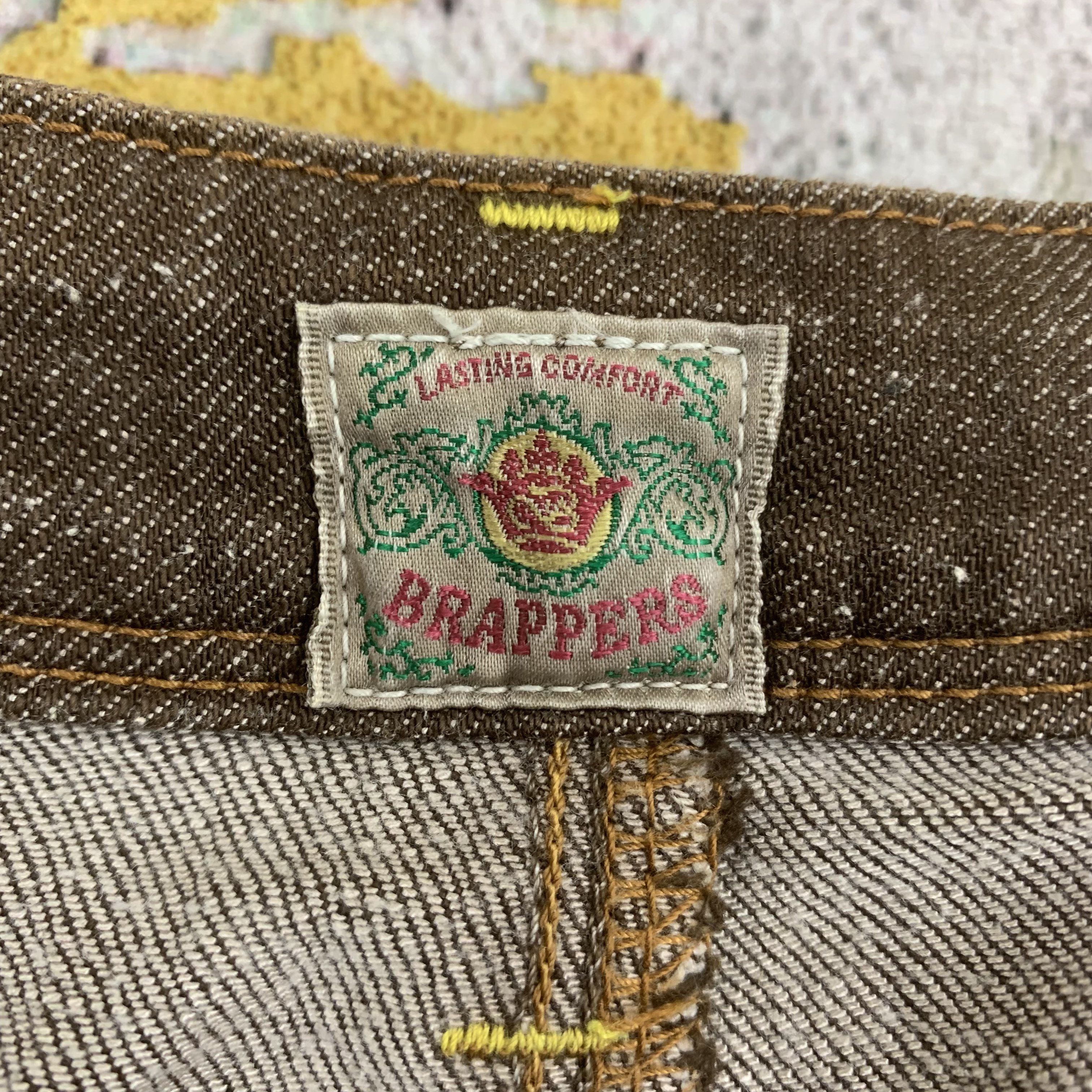 Vintage Low Flared Brappers Brown Jeans Low Waist for Women Size 26" / US 2 / IT 38 - 4 Thumbnail