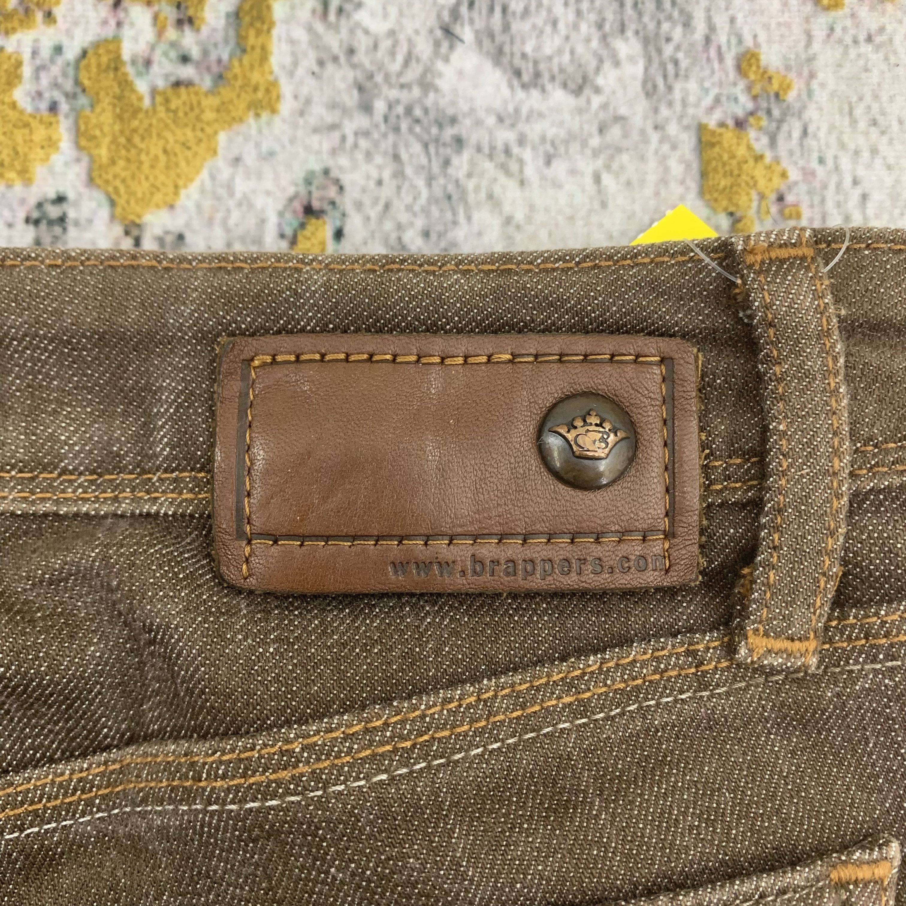 Vintage Low Flared Brappers Brown Jeans Low Waist for Women Size 26" / US 2 / IT 38 - 7 Thumbnail