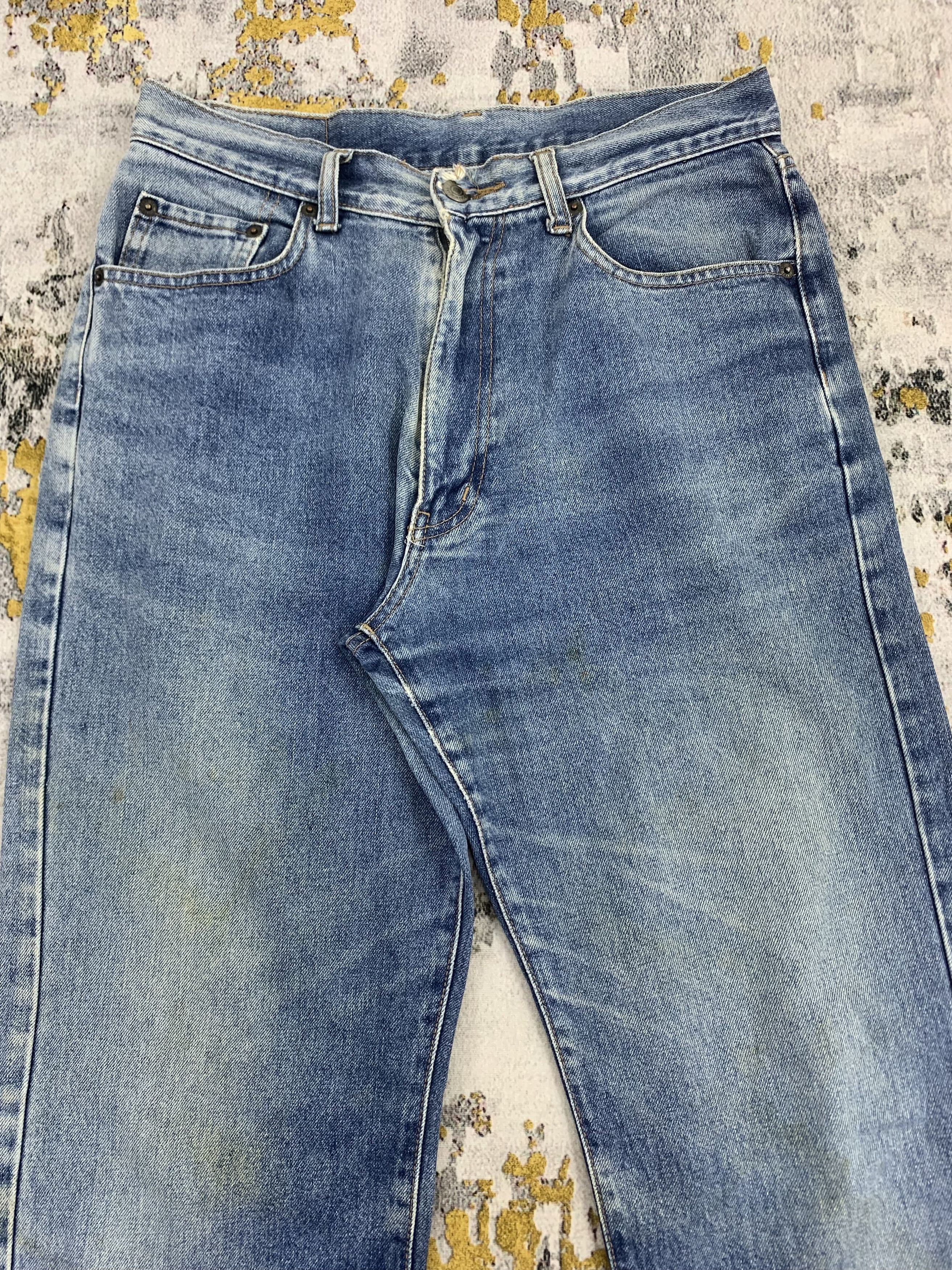 Other Regular Fit Blue Wash Faded Jeans Size US 28 / EU 44 - 2 Thumbnail
