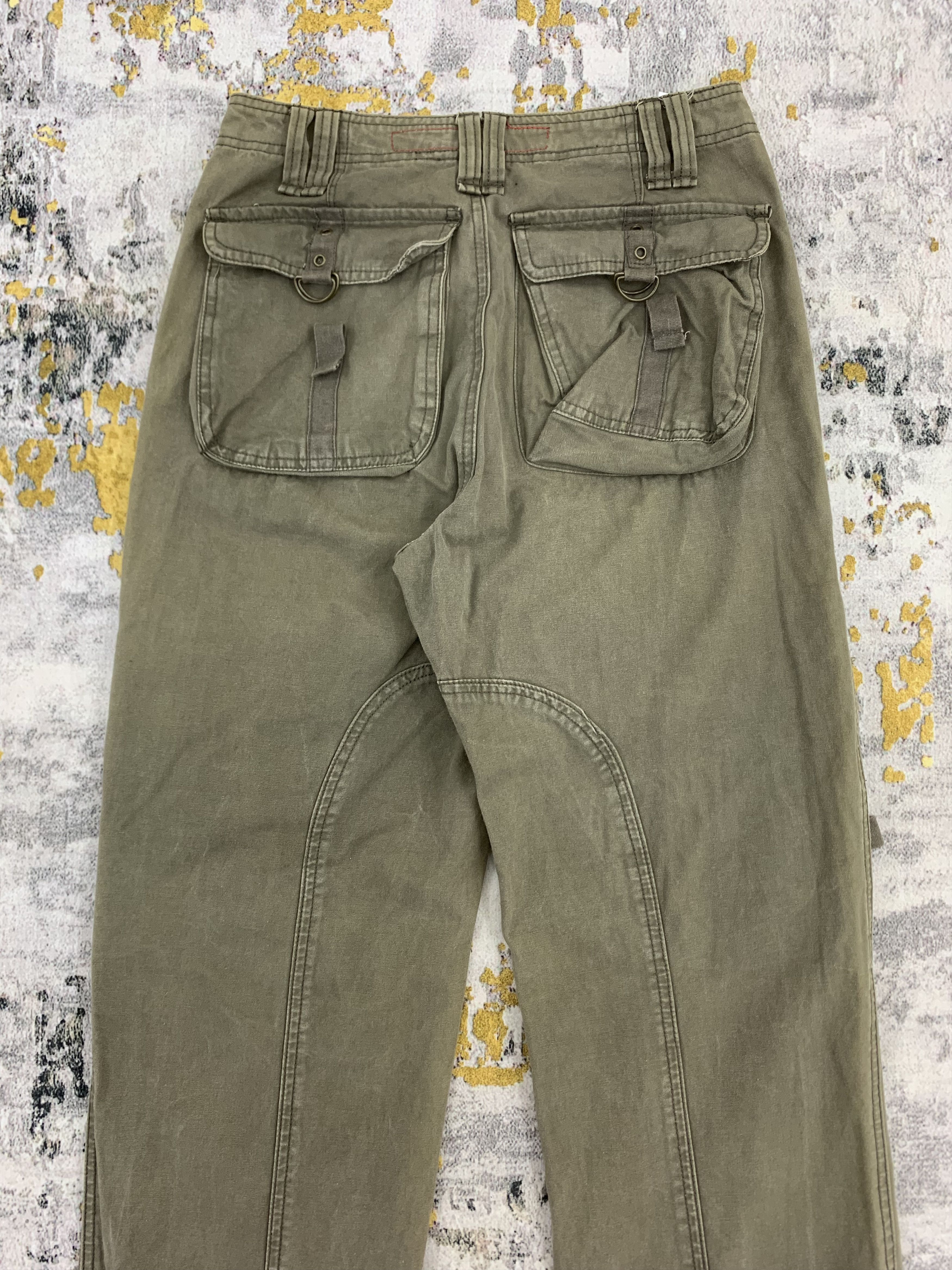 Japanese Brand Vintage Cargo Pants Olive Green Multi Pocket Ankle Zip Pants Size US 28 / EU 44 - 6 Thumbnail