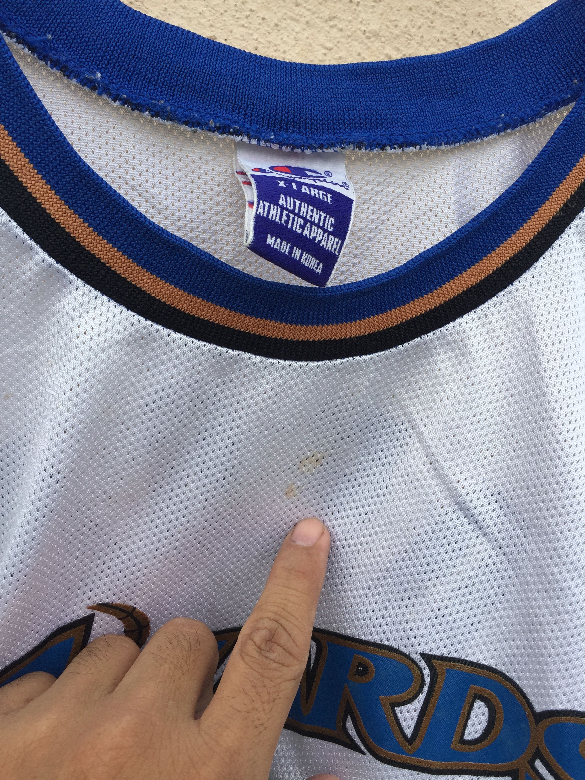 Champion RARE !! Vintage Jordan 23 Wizards Champion Jersey Size US XL / EU 56 / 4 - 8 Thumbnail