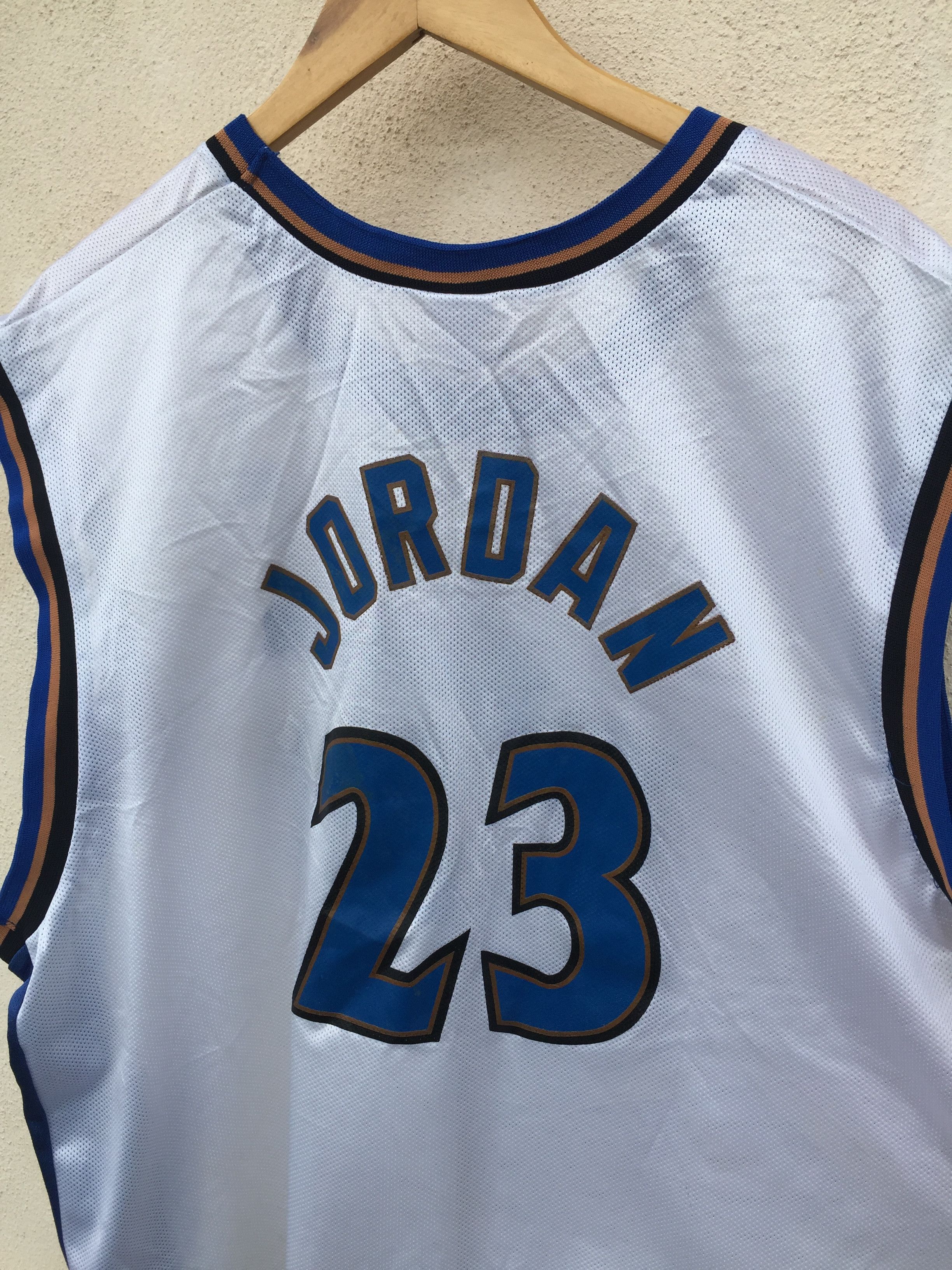 Champion RARE !! Vintage Jordan 23 Wizards Champion Jersey Size US XL / EU 56 / 4 - 5 Thumbnail