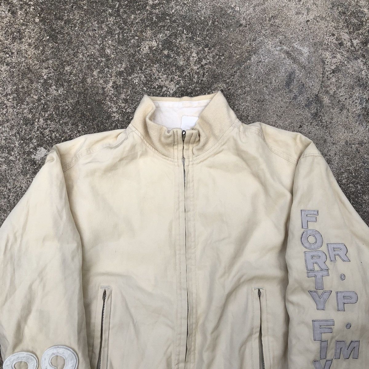 45rpm × Japanese Brand × Vintage 🔥Sick🔥45 Rpm Big Embroidery Sleeves Spellout Cotton Jacket Size US M / EU 48-50 / 2 - 2 Thumbnail